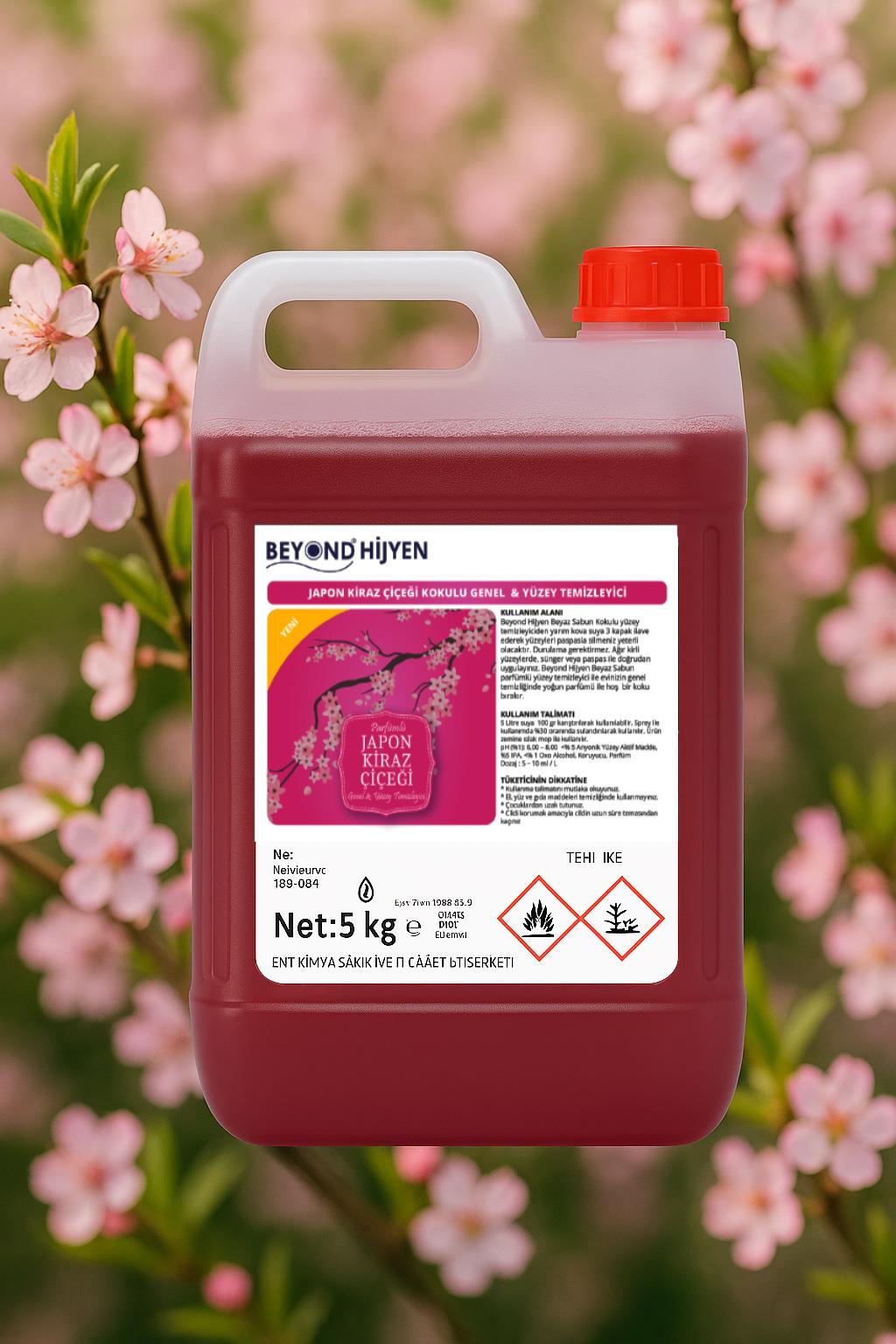 Beyond Hijyen Japon Kirazı Çiçeği Parfümlü Yüzey Temizleyici 5 lt I Temizlik Kimyasalları I Beyond HijyenBeyond HijyenBeyond Hijyen Japon Kirazı Çiçeği Parfümlü Yüzey Temizleyici 5 Lt