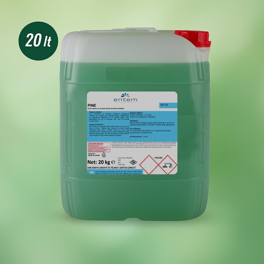 Entem PineTropic Çam Kokulu Yüzey Temizleyici 20 Lt | Temizlik Kimyasalları | Yüzey TemizleyiciEntemEntem Pine Çam Kokulu Yüzey Temizleyici 20 Lt
