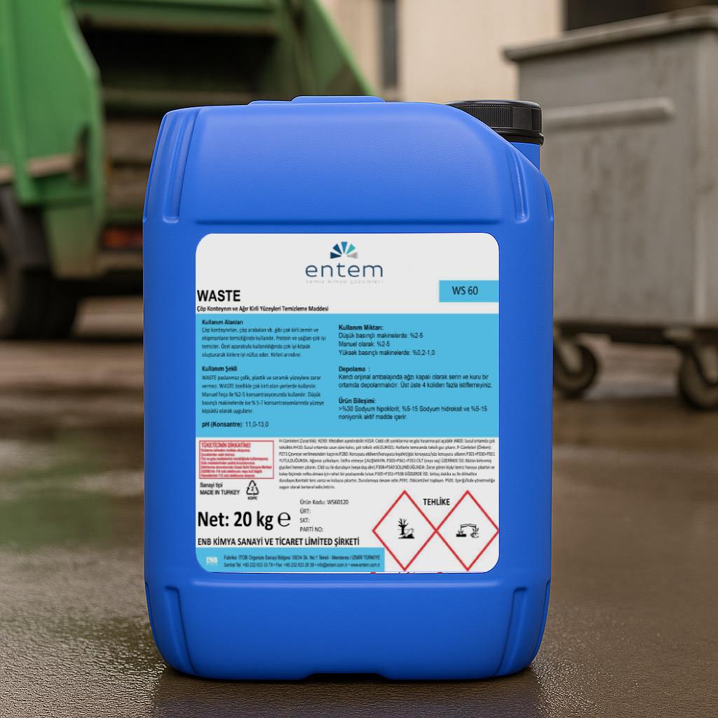 Entem Waste Çöp Konteyner ve Çöp Aracı Yıkama Sıvısı 20 lt | Beyond Hijyen | Temizlik KimyasallarıEntemEntem Waste Çöp Konteyner ve Çöp Aracı Yıkama Sıvısı 20 lt