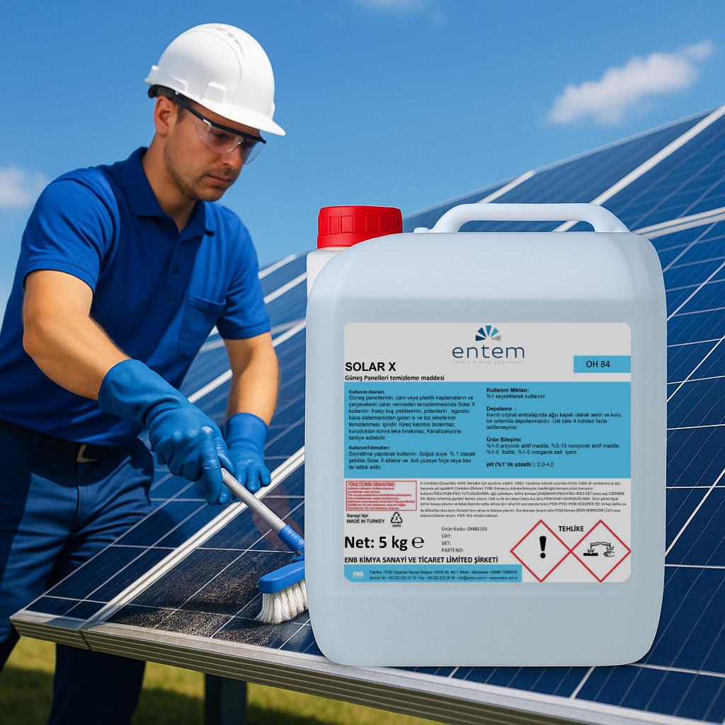 SOLAR X – Güneş Paneli Temizleme Solüsyonu | Leke ve Kireç Bırakmayan Temizlik Çözümü I Temizlik Kimyasalları I Beyond HijyenEntemSOLAR X – Güneş Paneli Temizleme Solüsyonu 5 lt