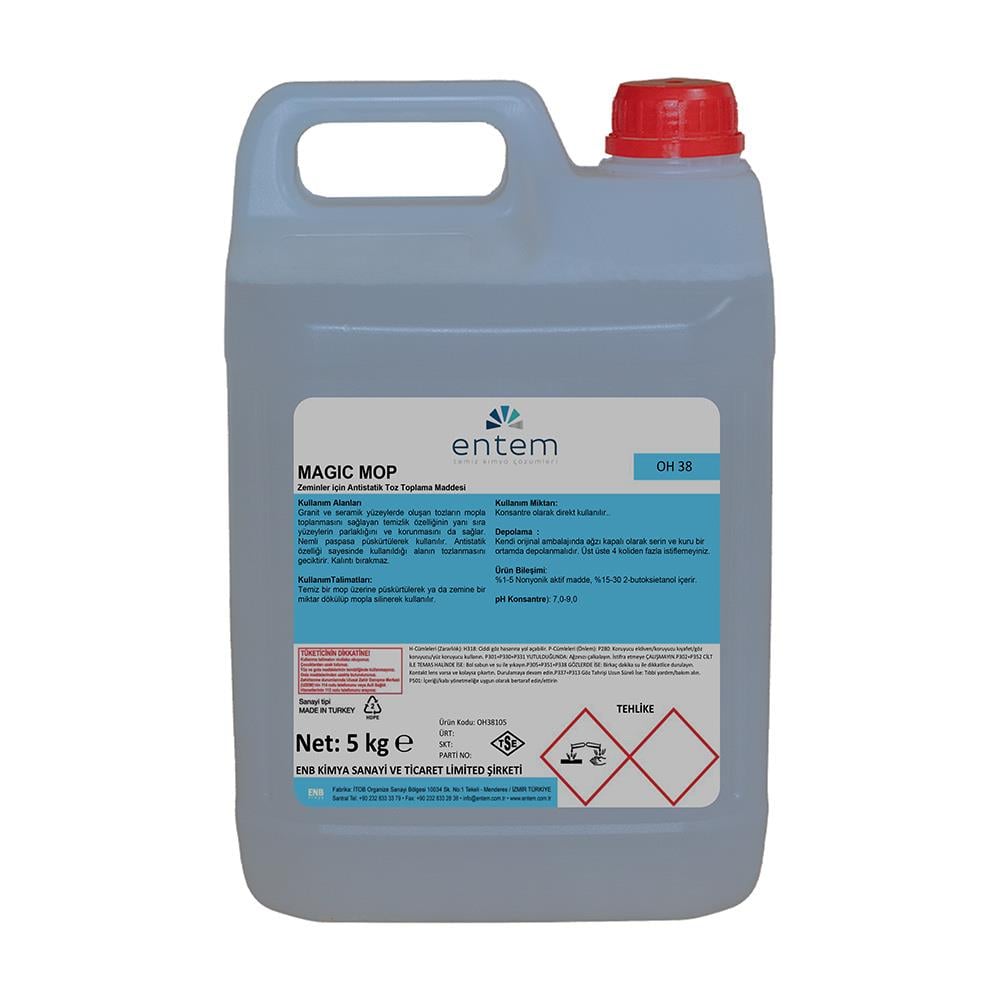 Entem MAGIC MOP Zeminler için Antistatik Toz Toplama Sıvısı 5 Lt | Beyond Hijyen | Temizlik KimyasallarıEntemEntem MAGIC MOP Zeminler için Antistatik Toz Toplama Sıvısı 5 Lt