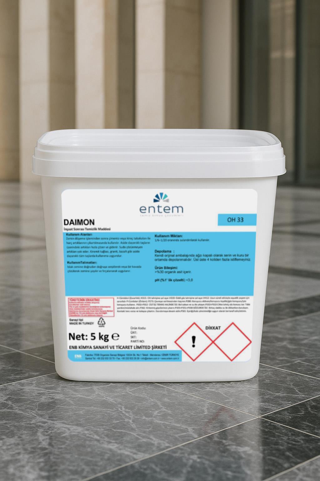 Entem Daimon İnşaat Sonrası Temizlik Tozu 5 Kg | Beyond Hijyen | Temizlik KimyasallarıEntemEntem Daimon İnşaat Sonrası Temizlik Tozu 5 Kg