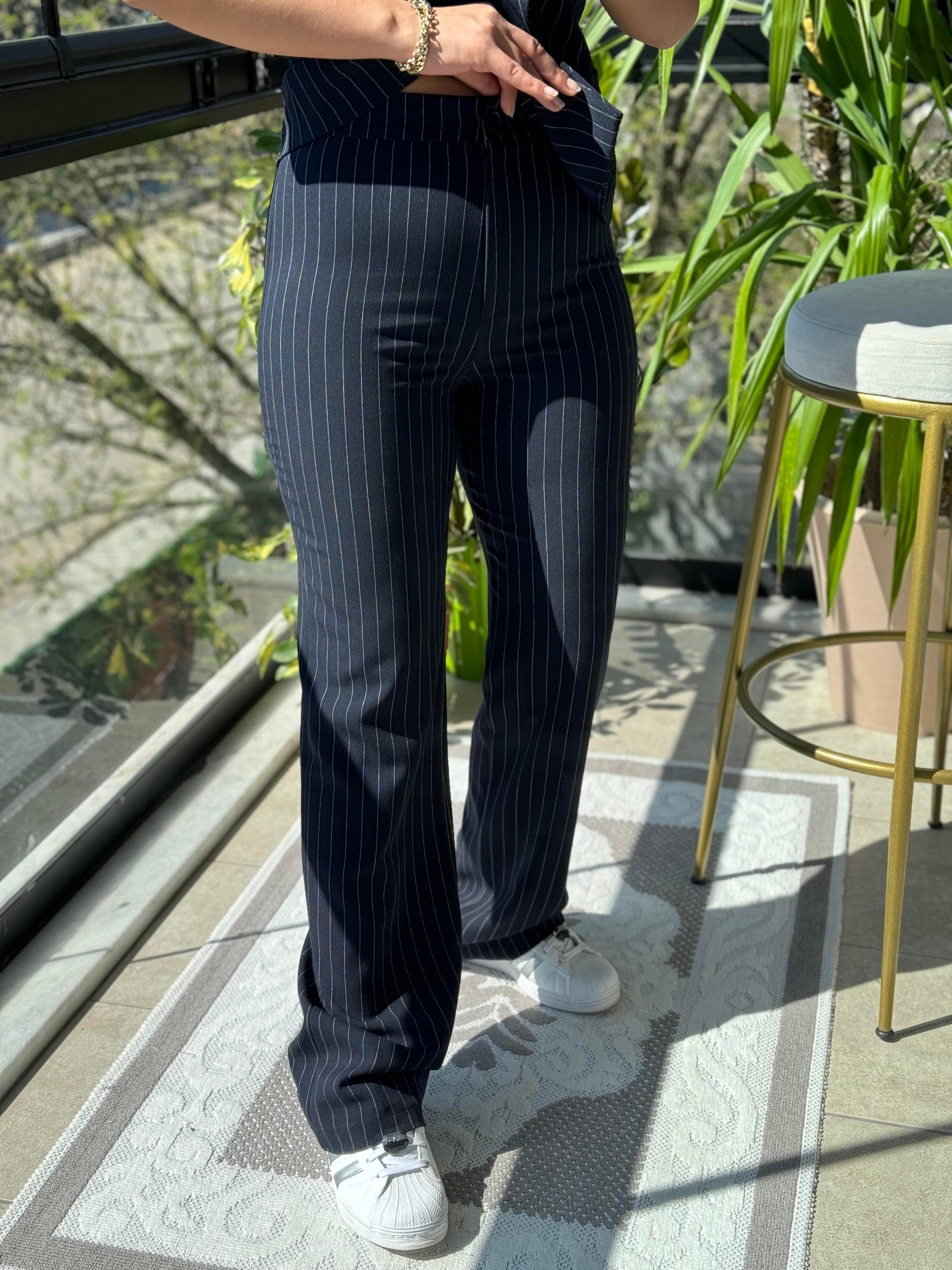 3'lü Çizgili Takım Lacivert