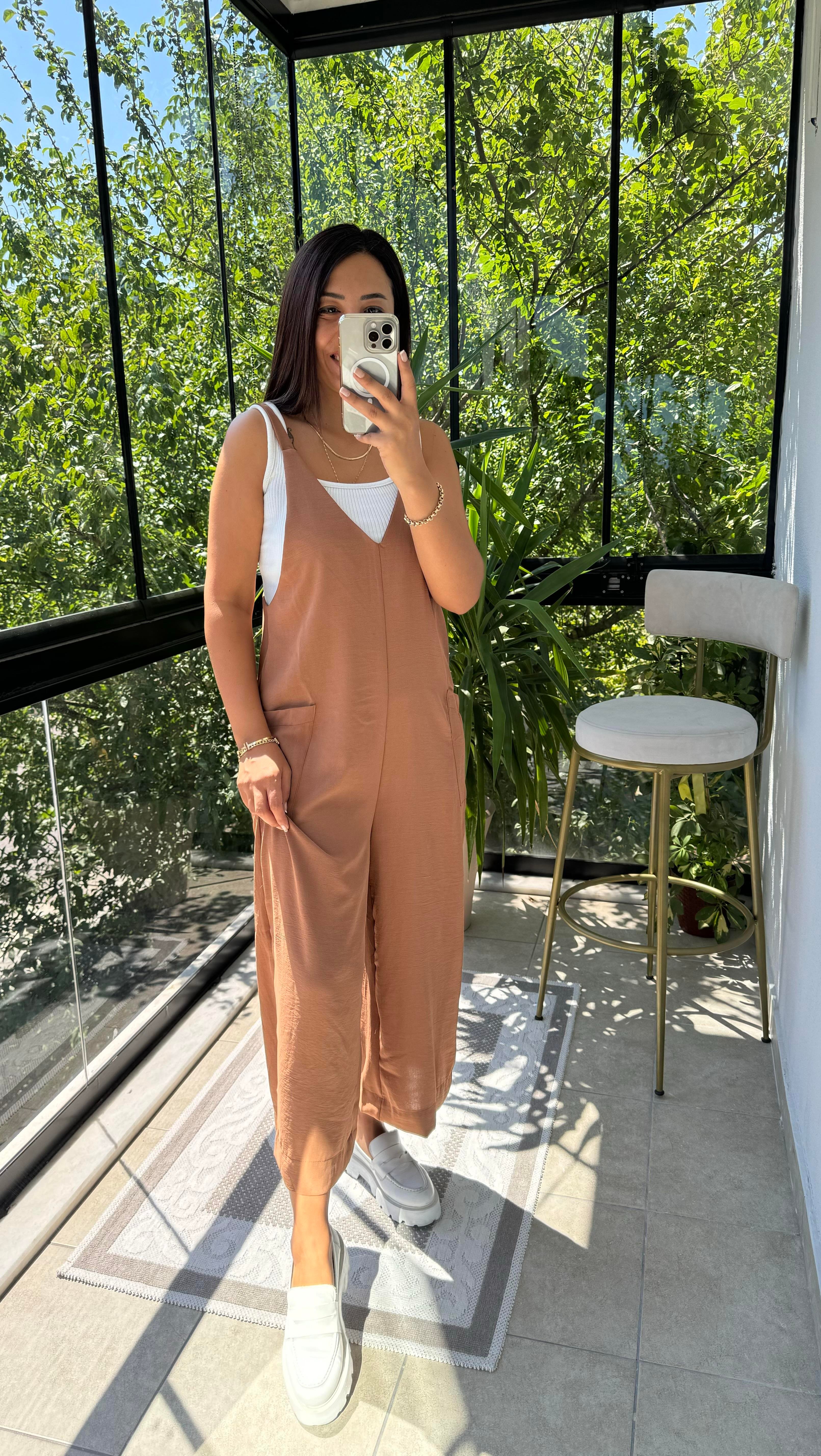 Aerobin Kumaş Tulum Çikolata