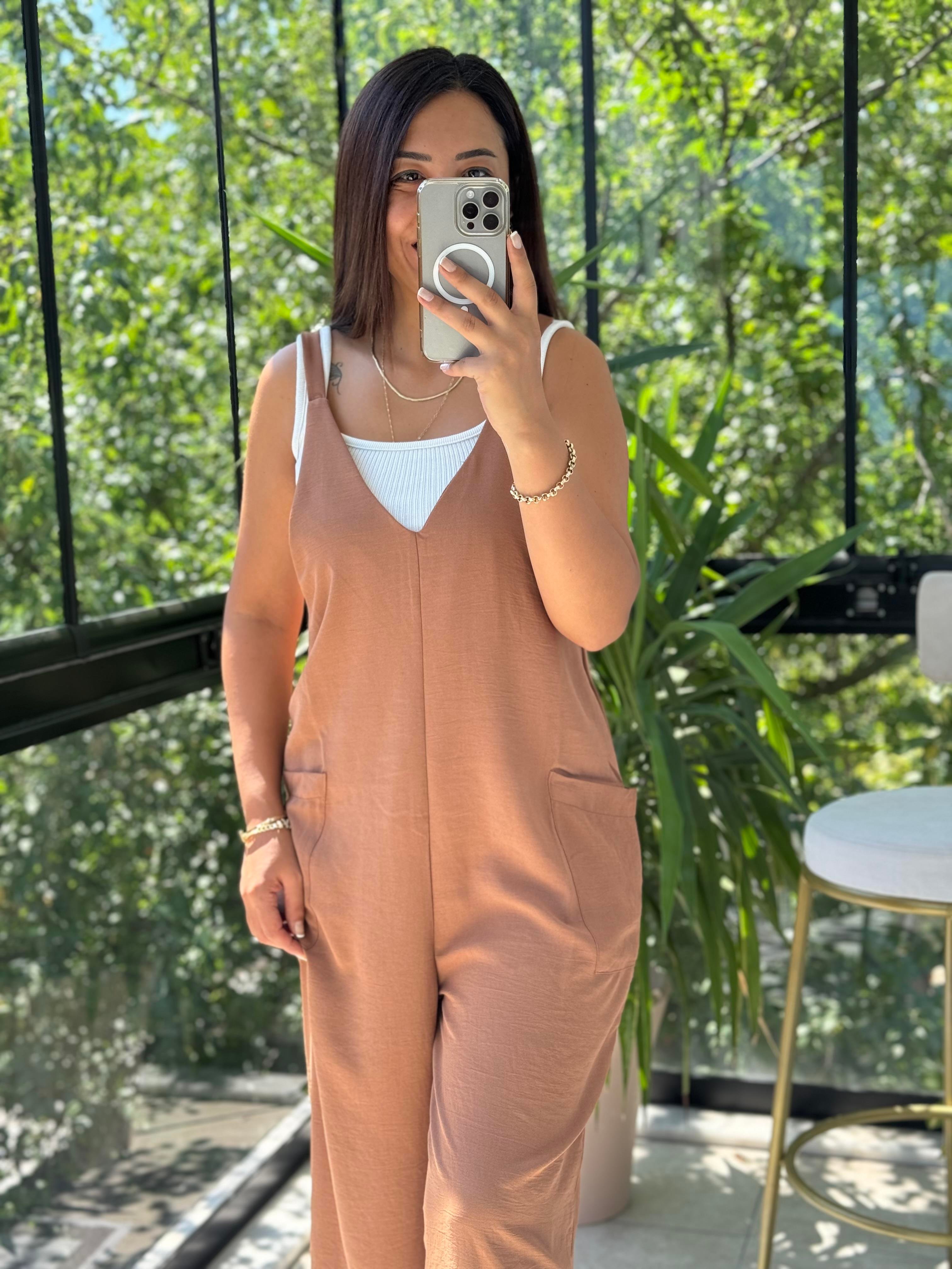 Aerobin Kumaş Tulum Çikolata