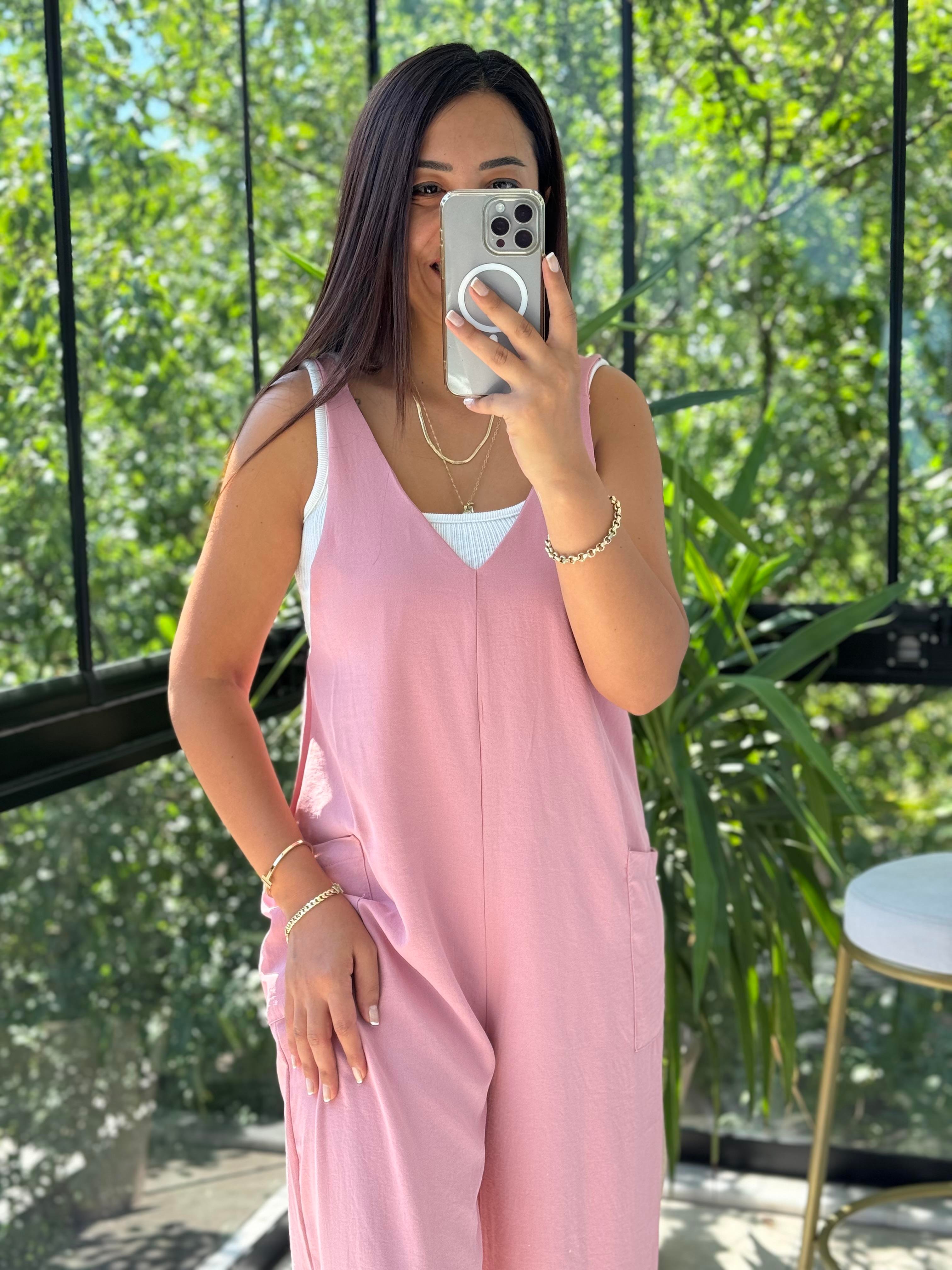 Aerobin Kumaş Tulum Pudra