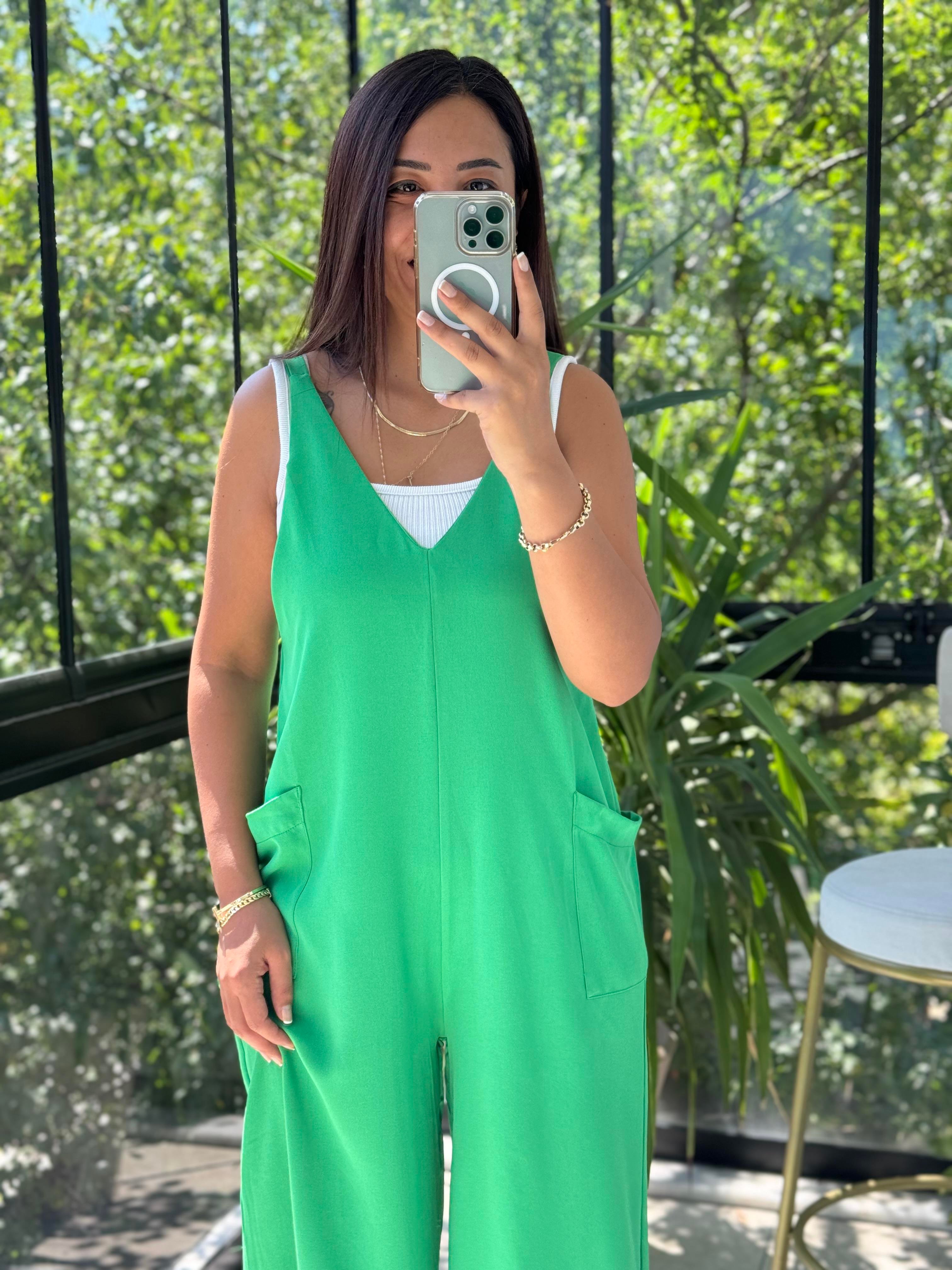 Aerobin Kumaş Tulum Yeşil