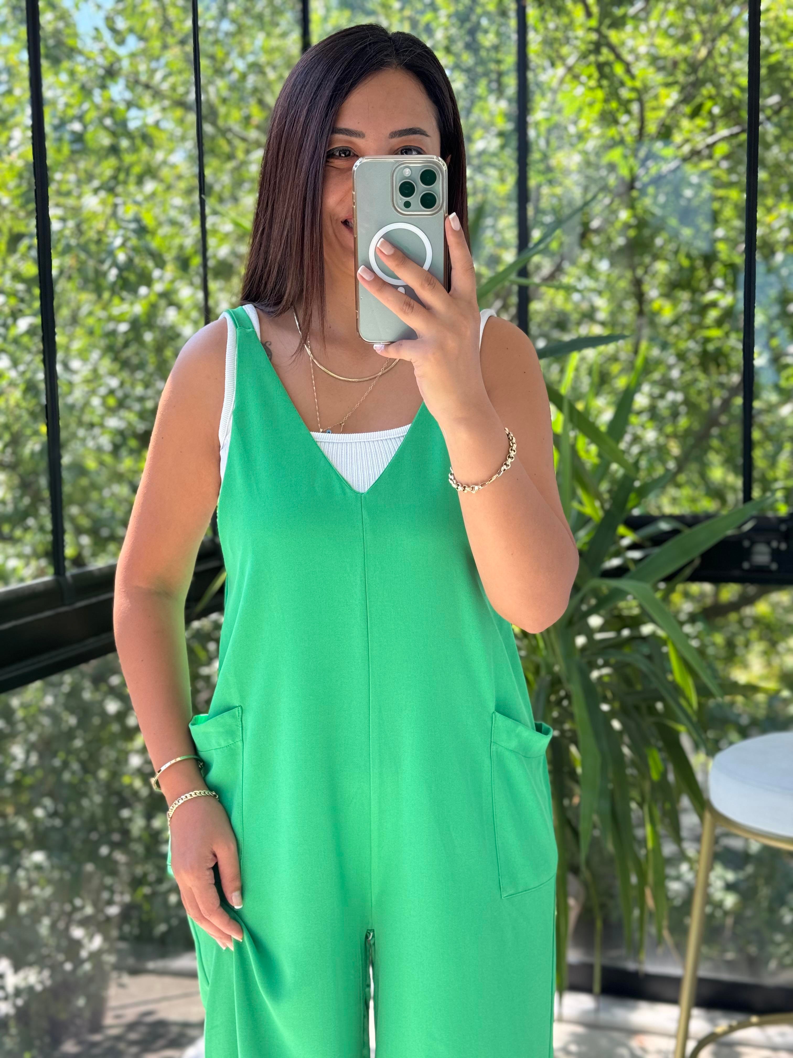 Aerobin Kumaş Tulum Yeşil