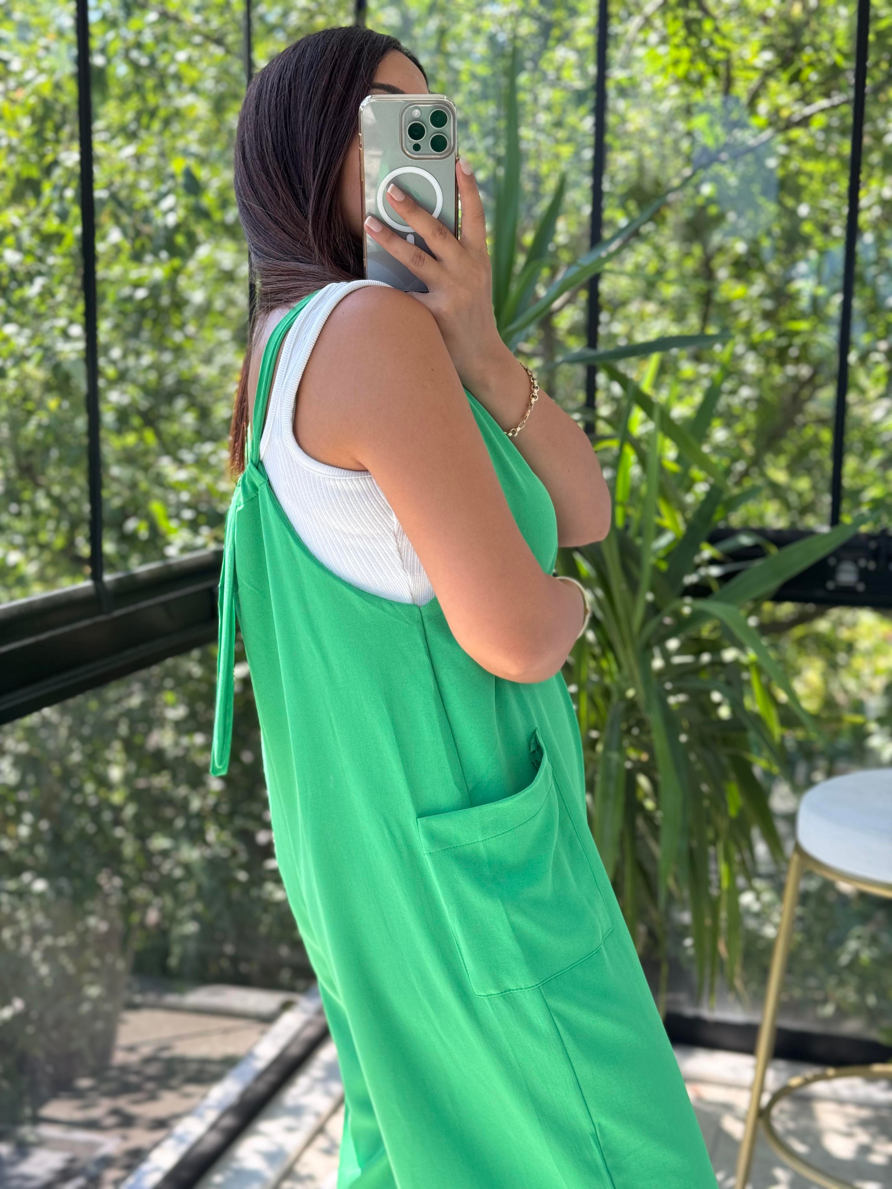 Aerobin Kumaş Tulum Yeşil