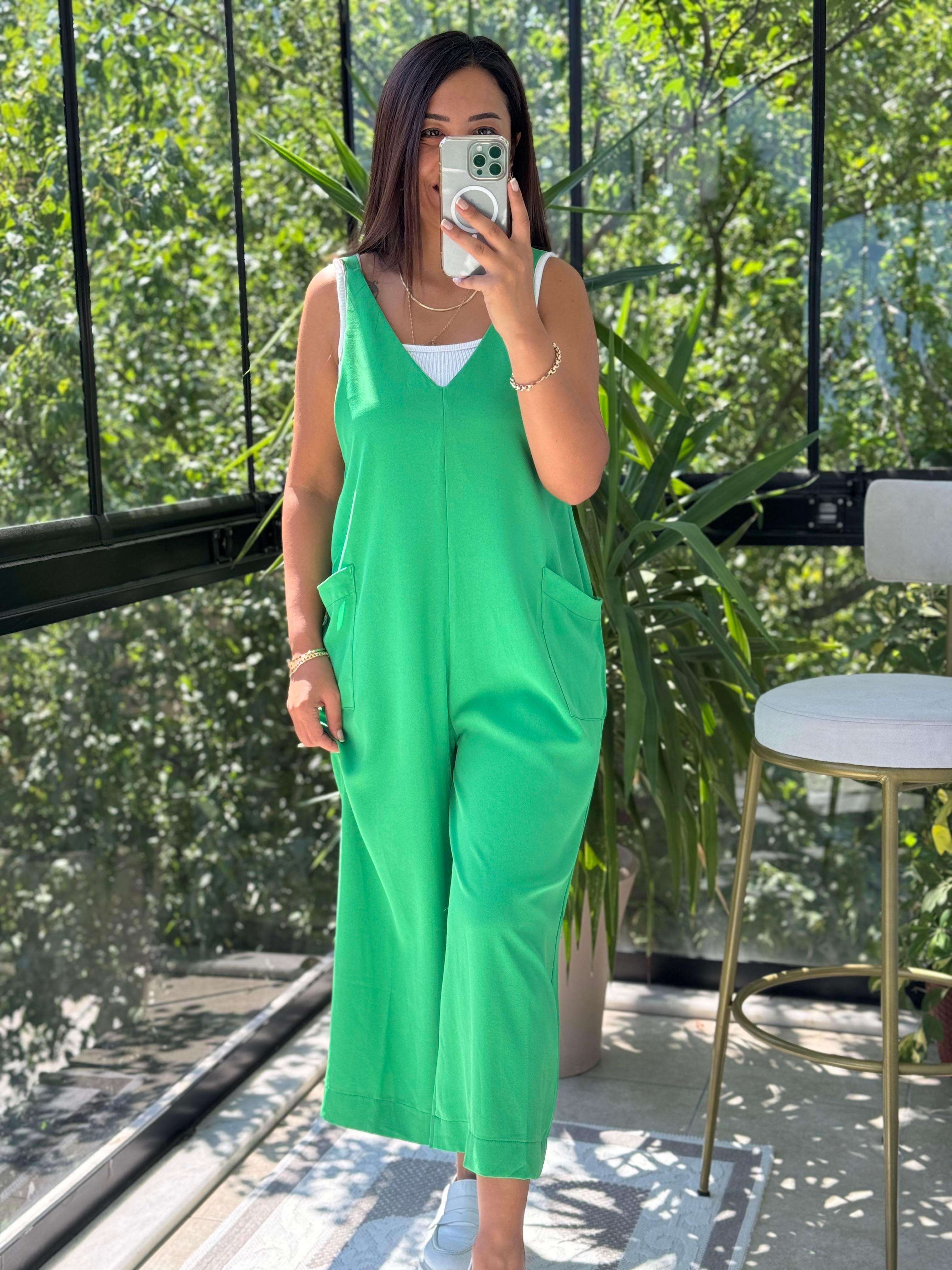 Aerobin Kumaş Tulum Yeşil