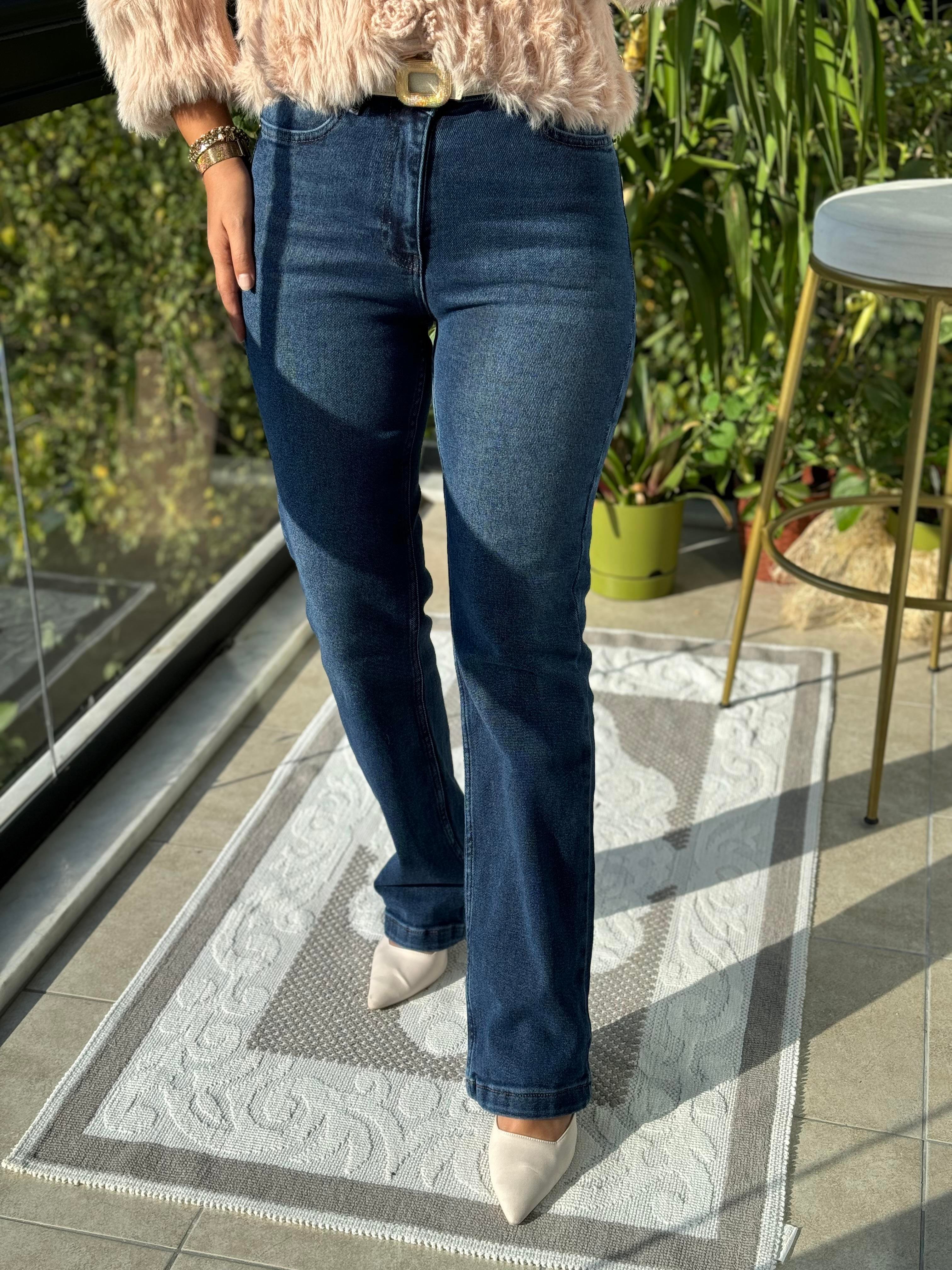 Bol Paça Relax Kot Pantolon Koyu Lacivert