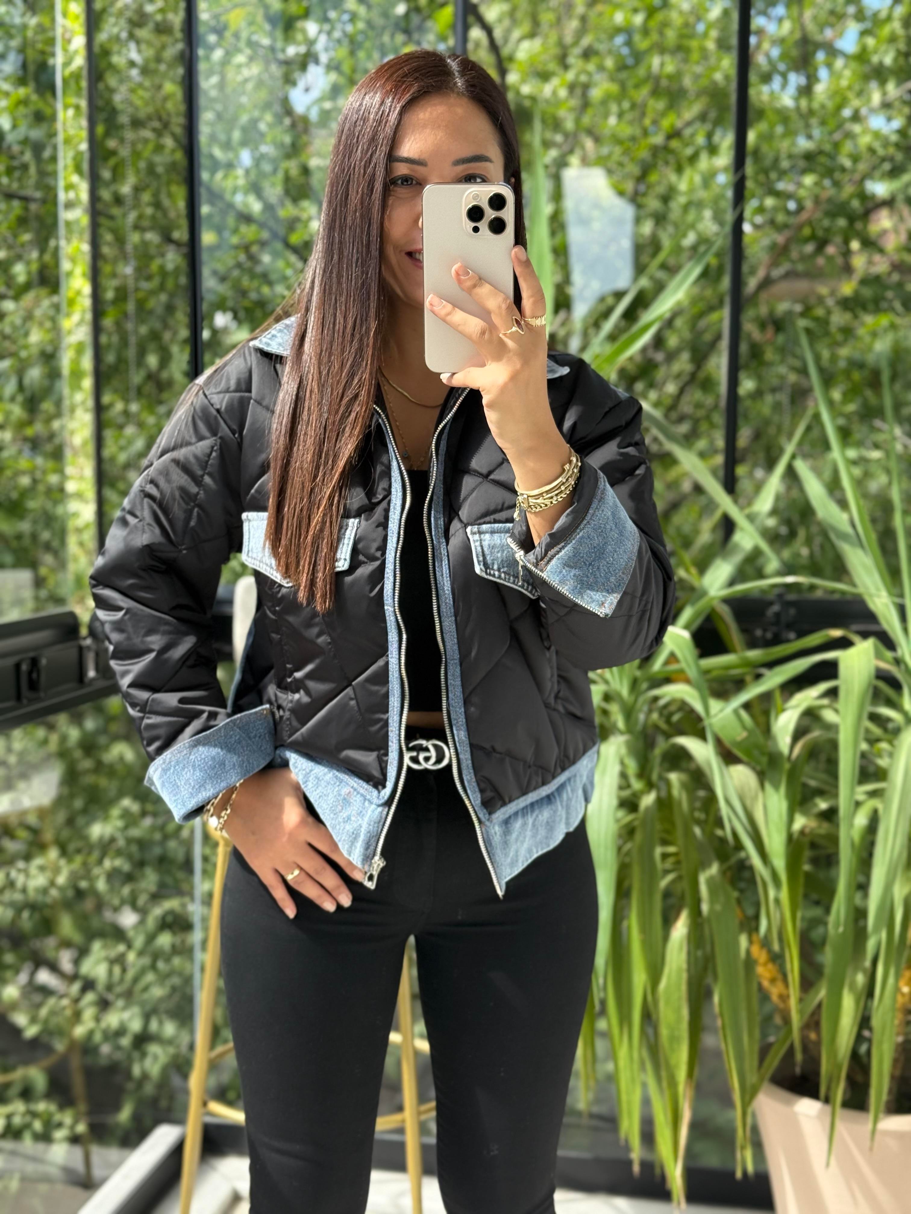 Cam Kırığı Kapitone Ceket