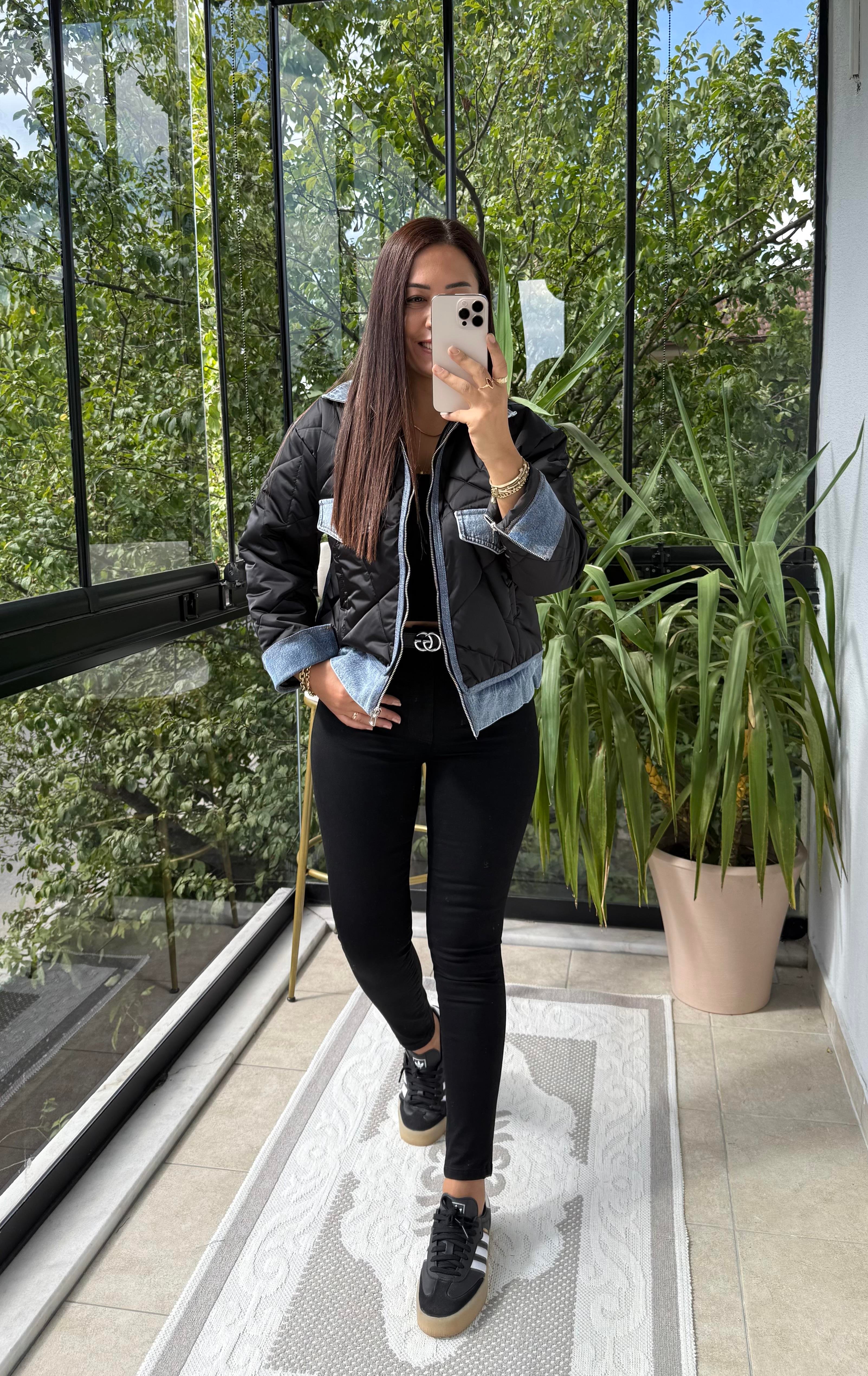 Cam Kırığı Kapitone Ceket