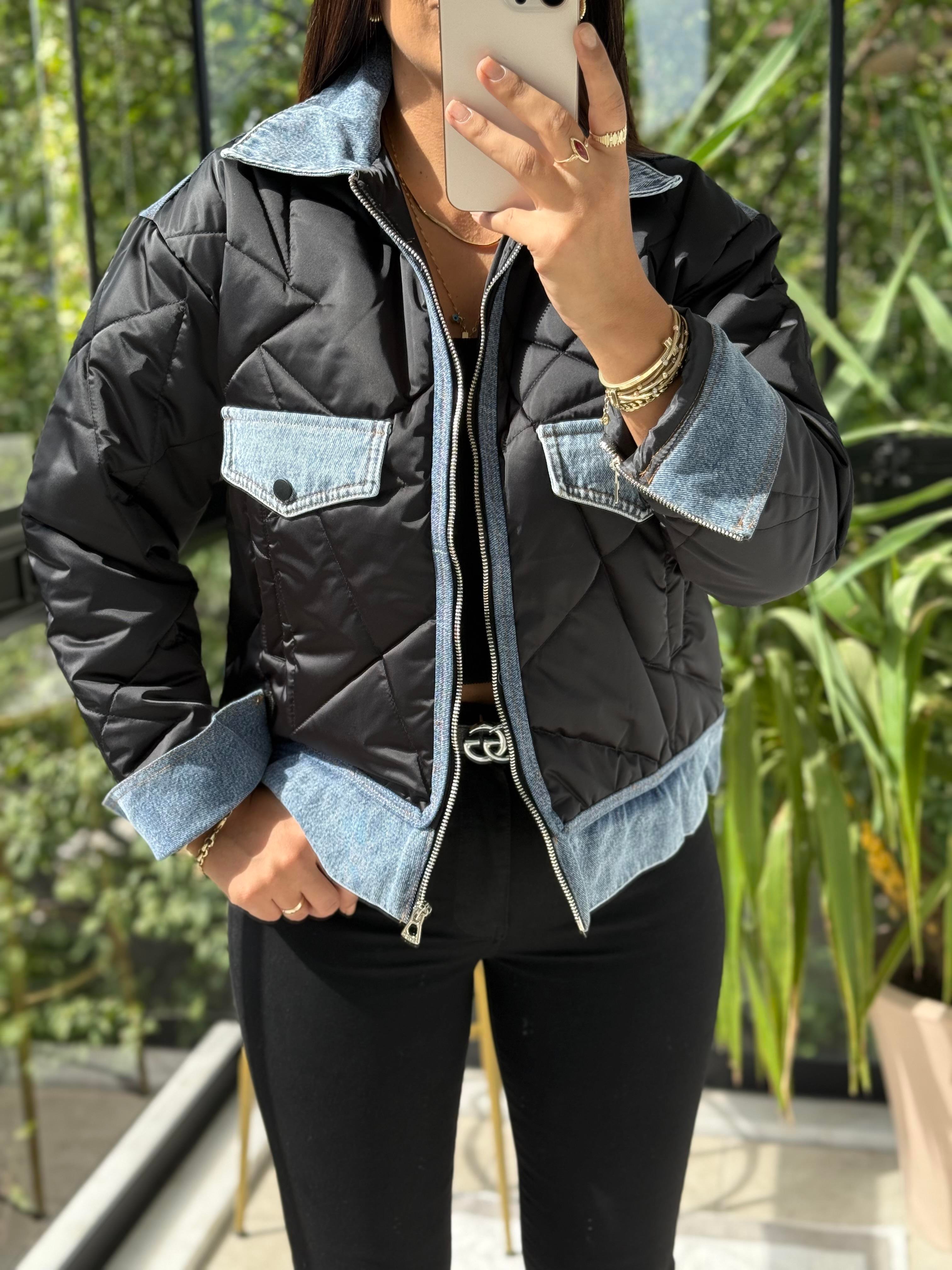 Cam Kırığı Kapitone Ceket