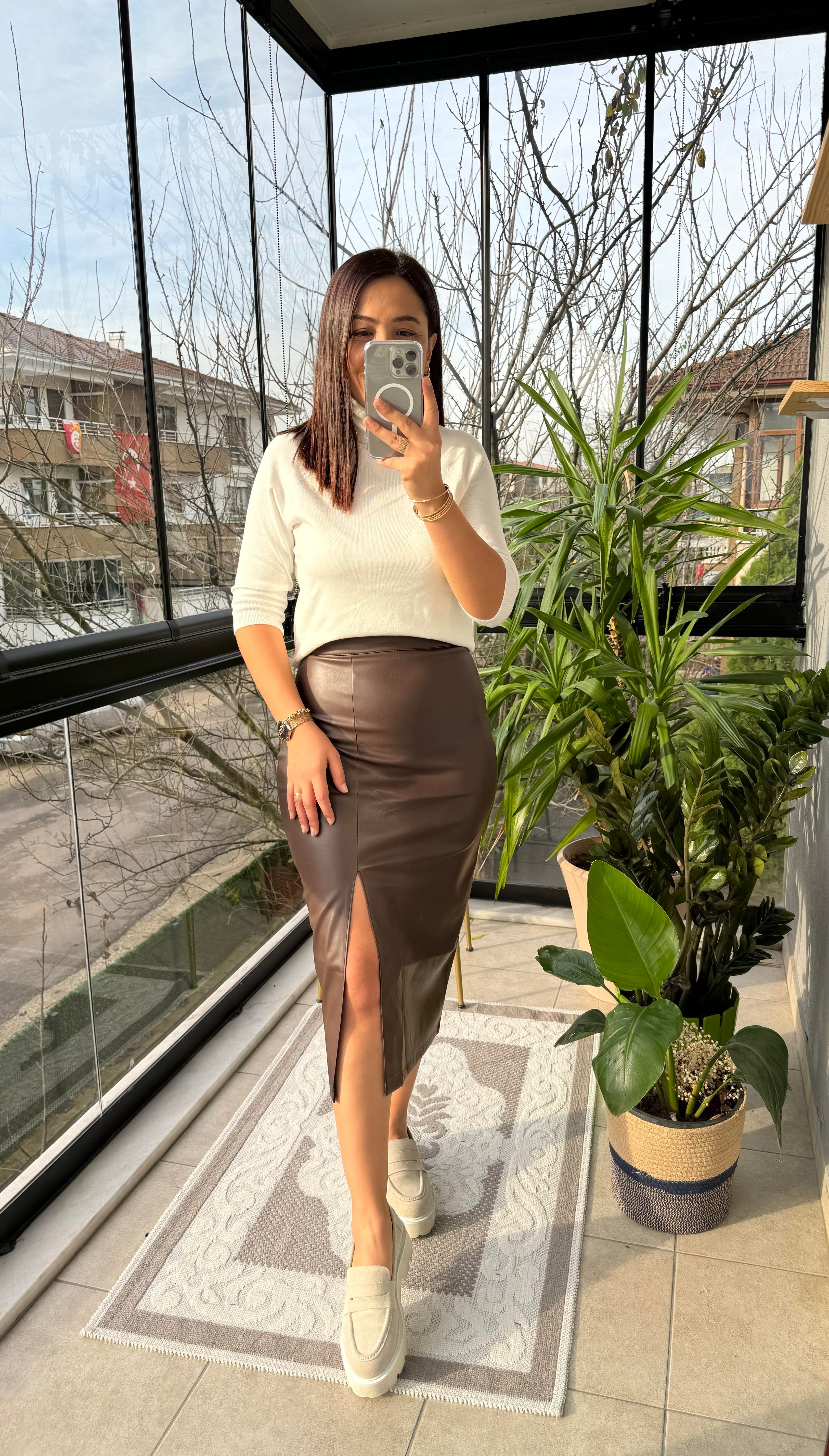 Deri Kalem Etek Kahve