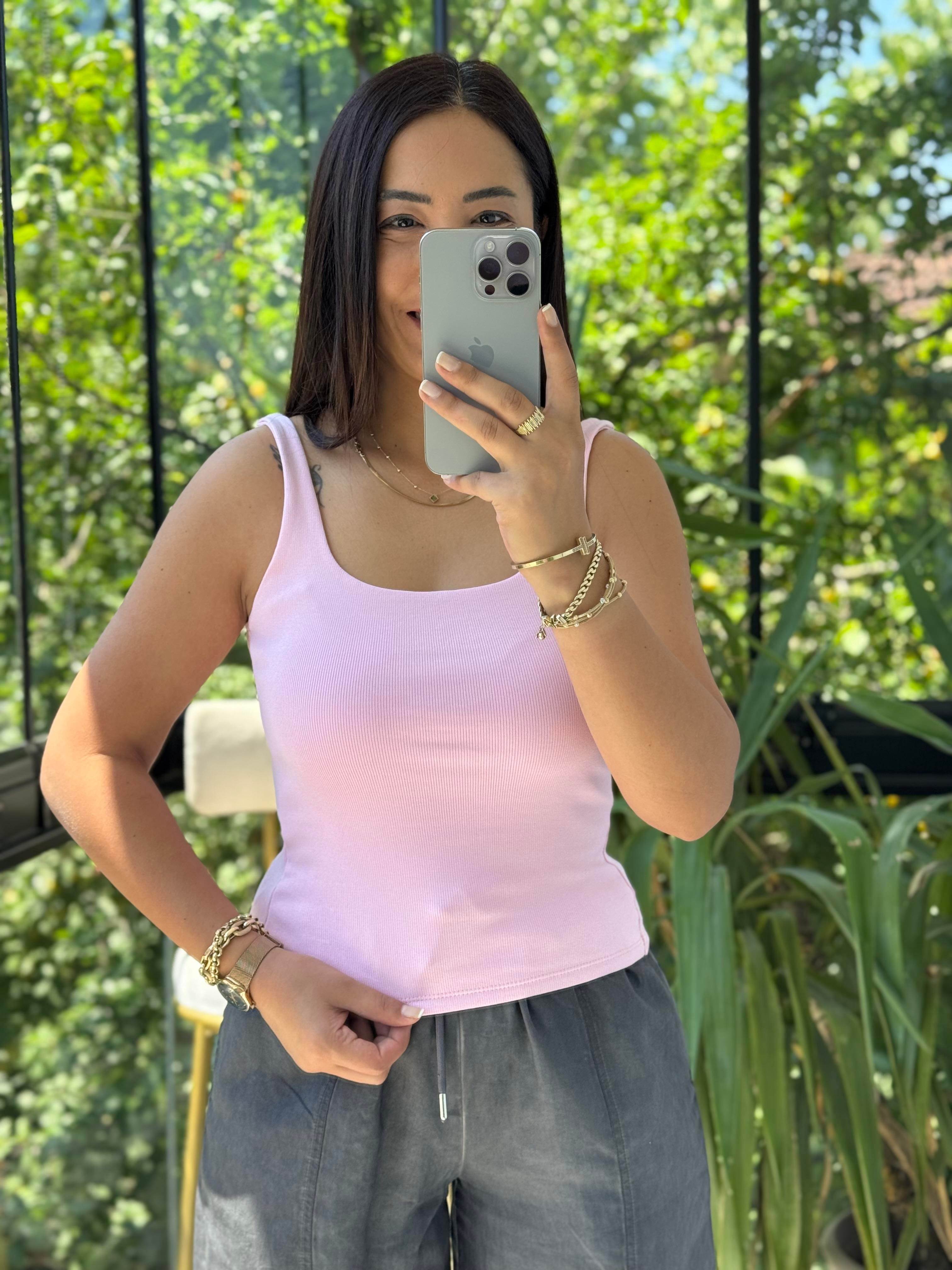 Dilvin Askılı Atlet Pembe