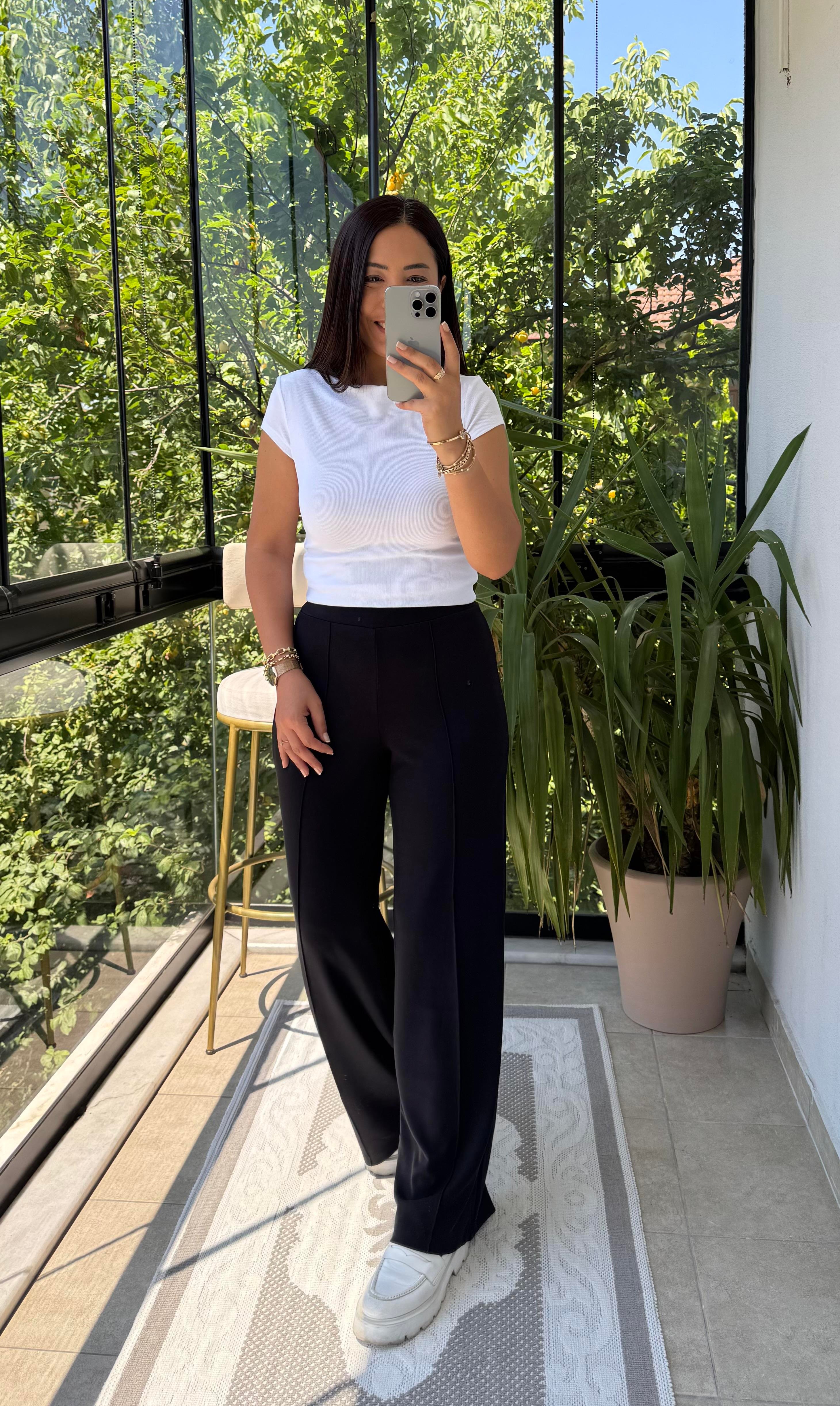 Dilvin Kayık Yaka Tişört Beyaz