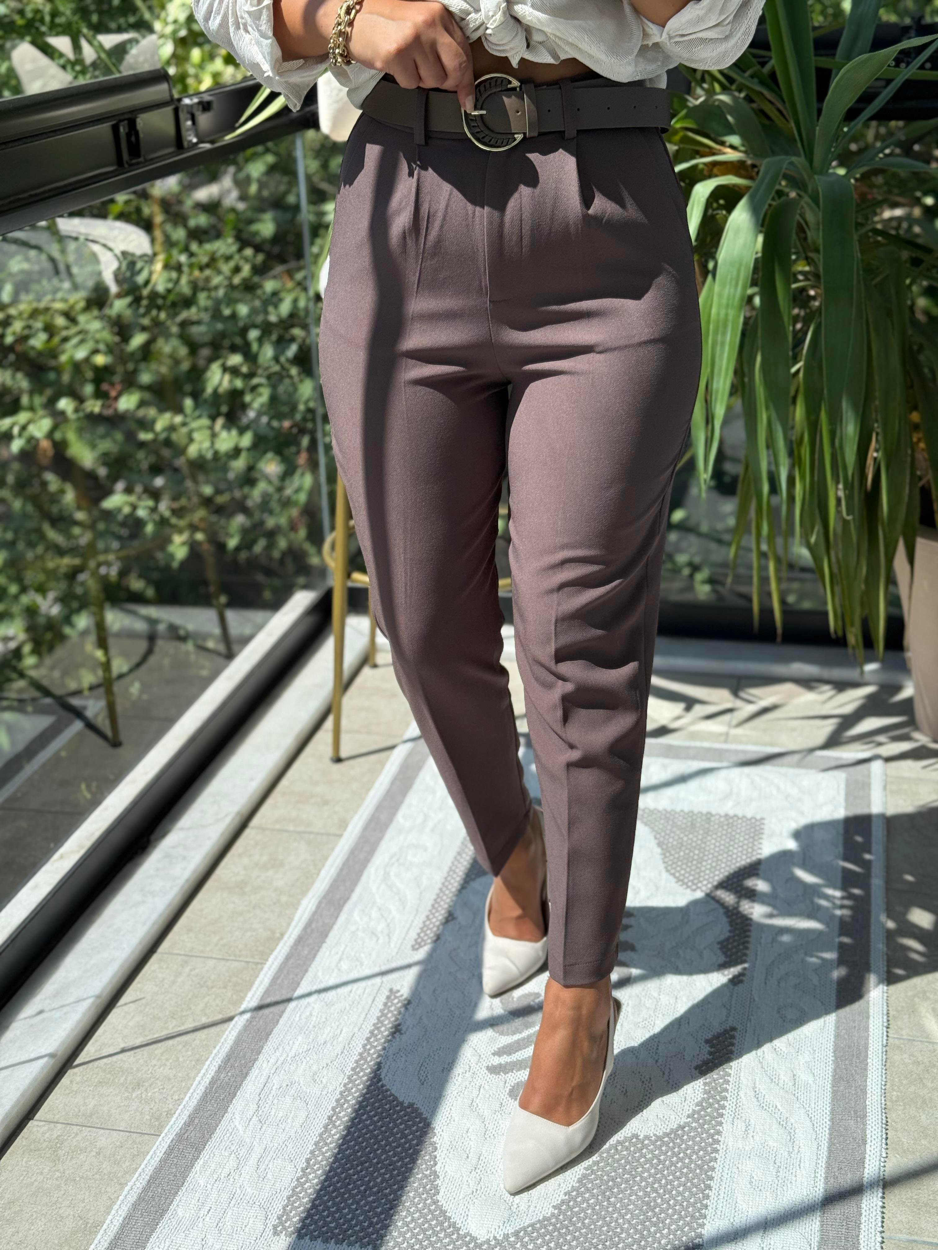 Duble Paça Pantolon Kahve