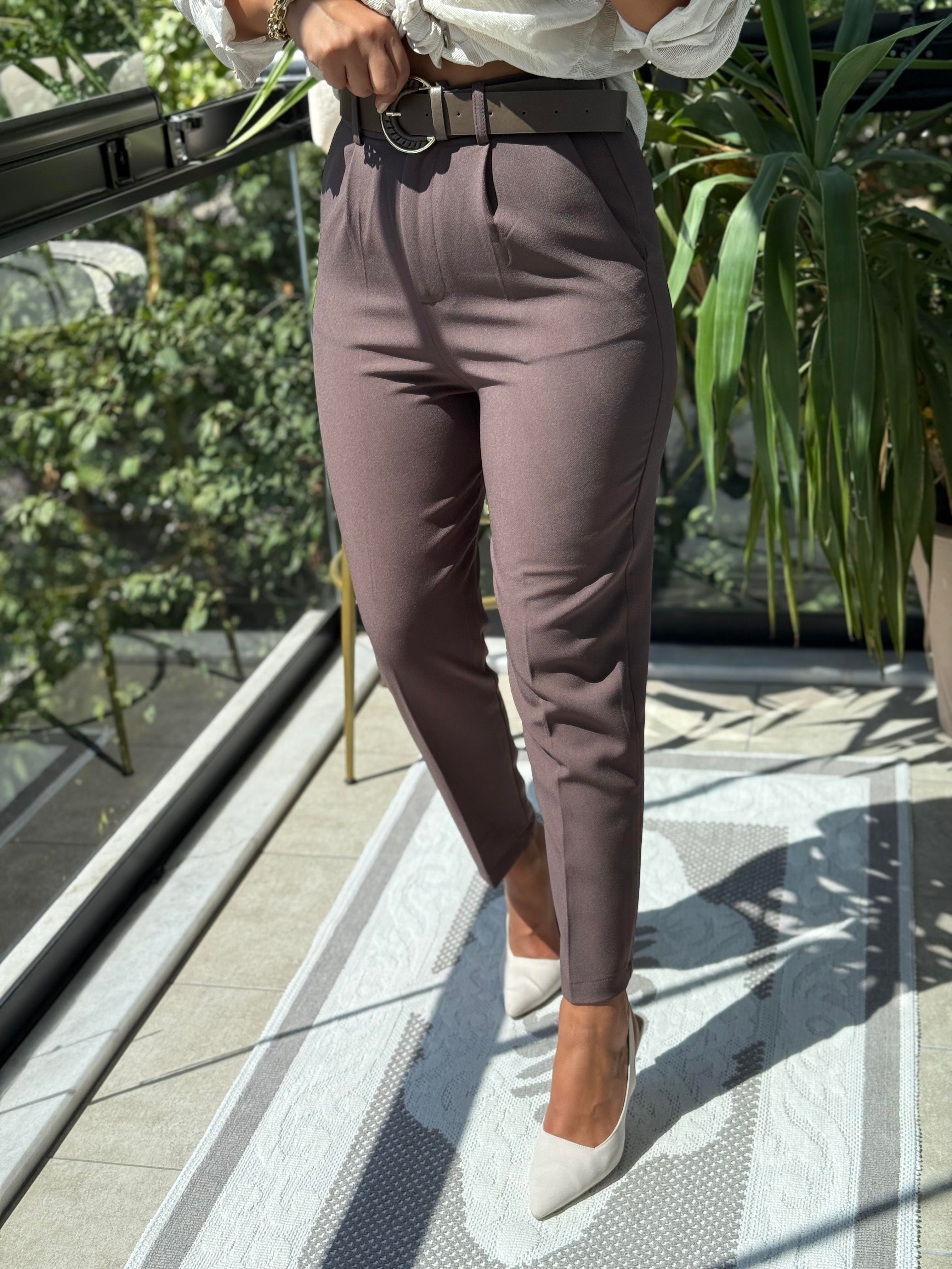 Duble Paça Pantolon Kahve