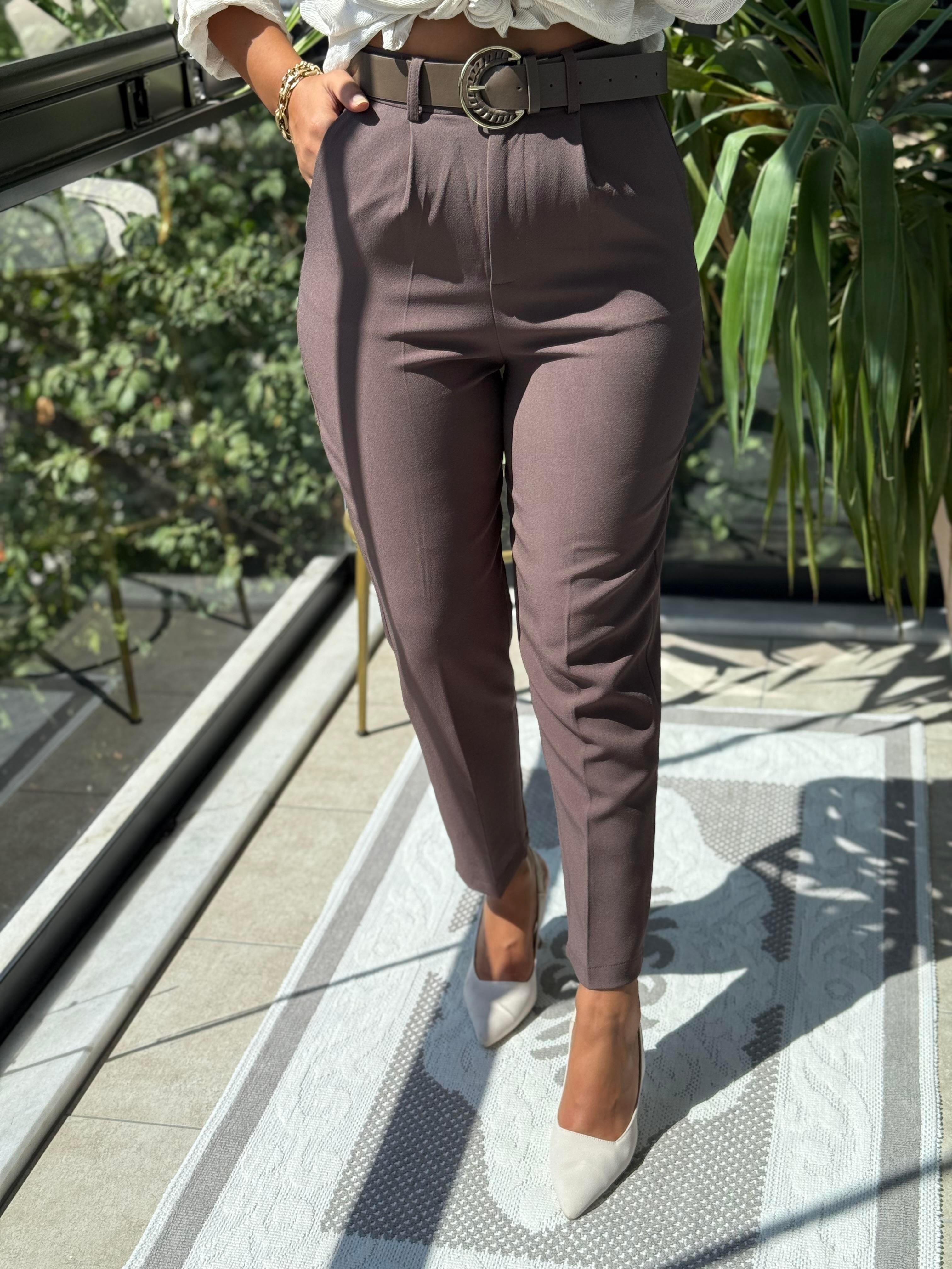 Duble Paça Pantolon Kahve