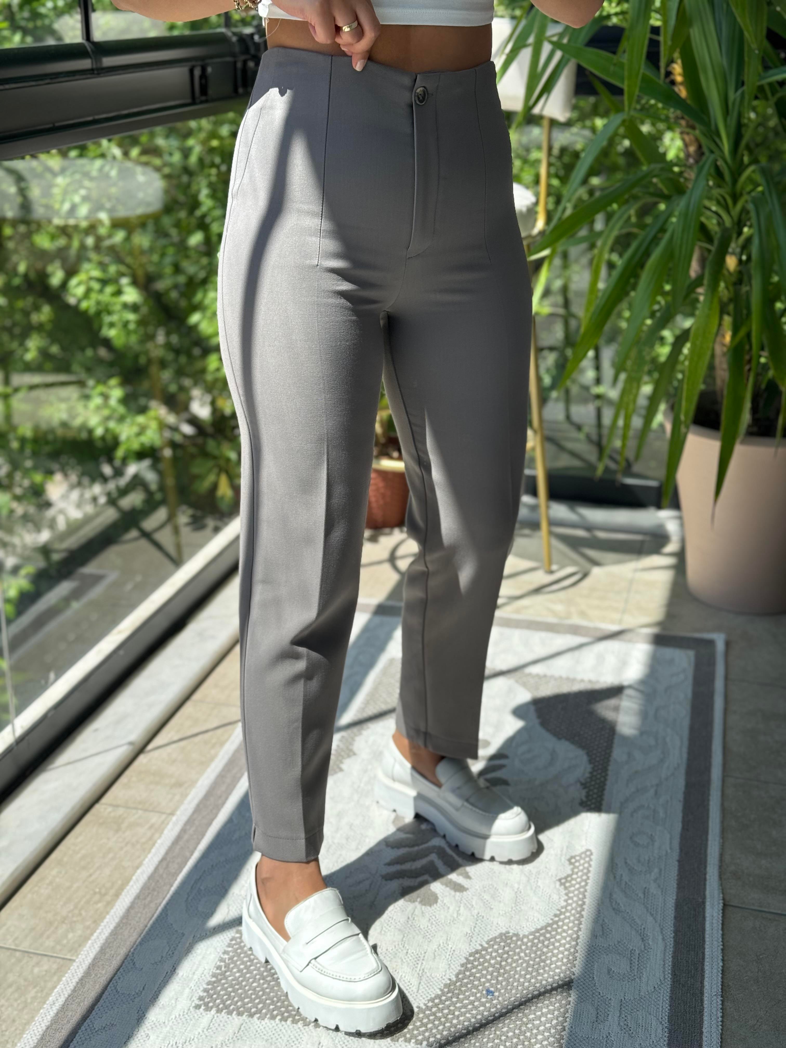 Düğmeli Zra Model Havuç Kesim Pantolon Vizon