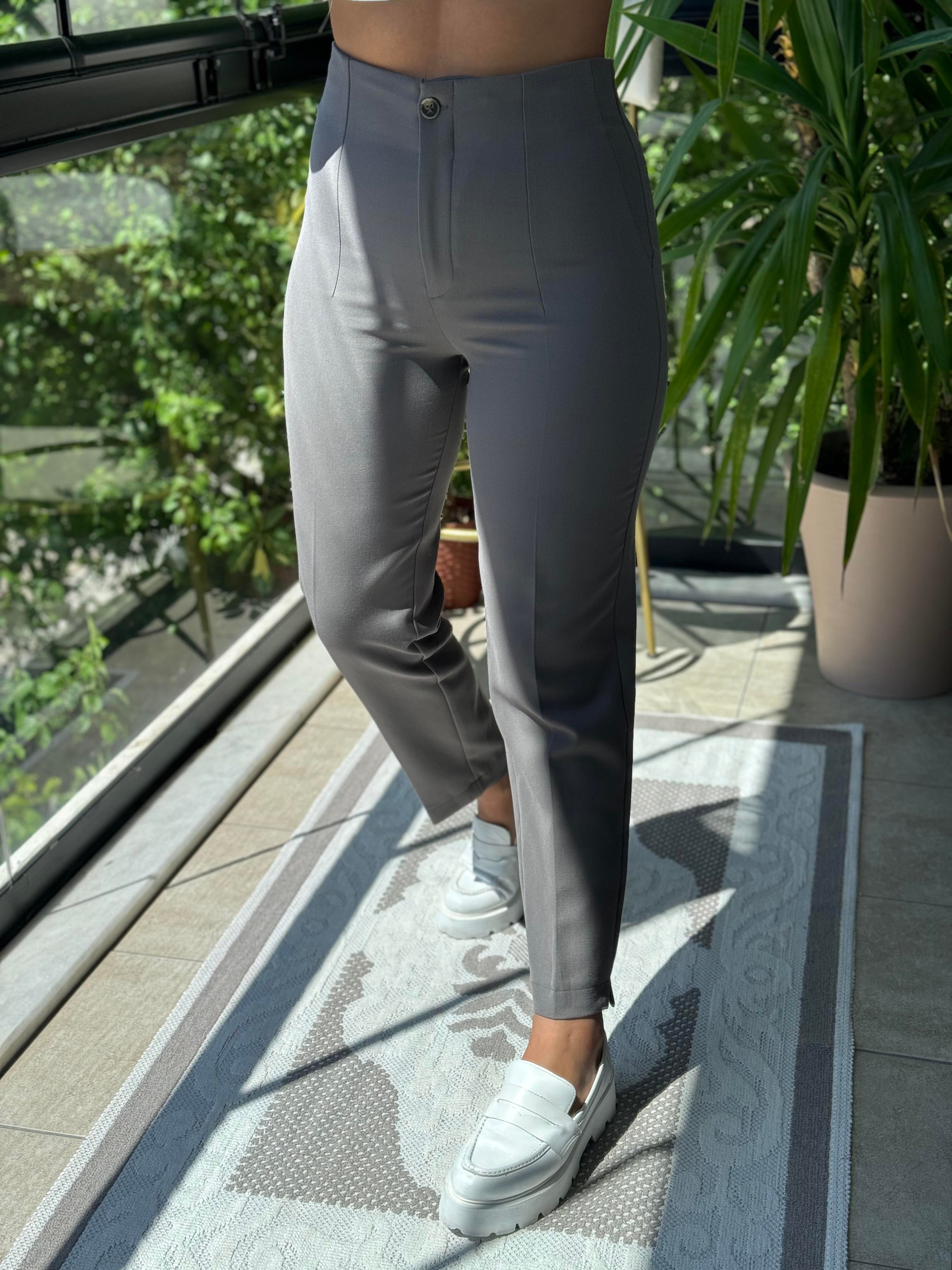 Düğmeli Zra Model Havuç Kesim Pantolon Vizon