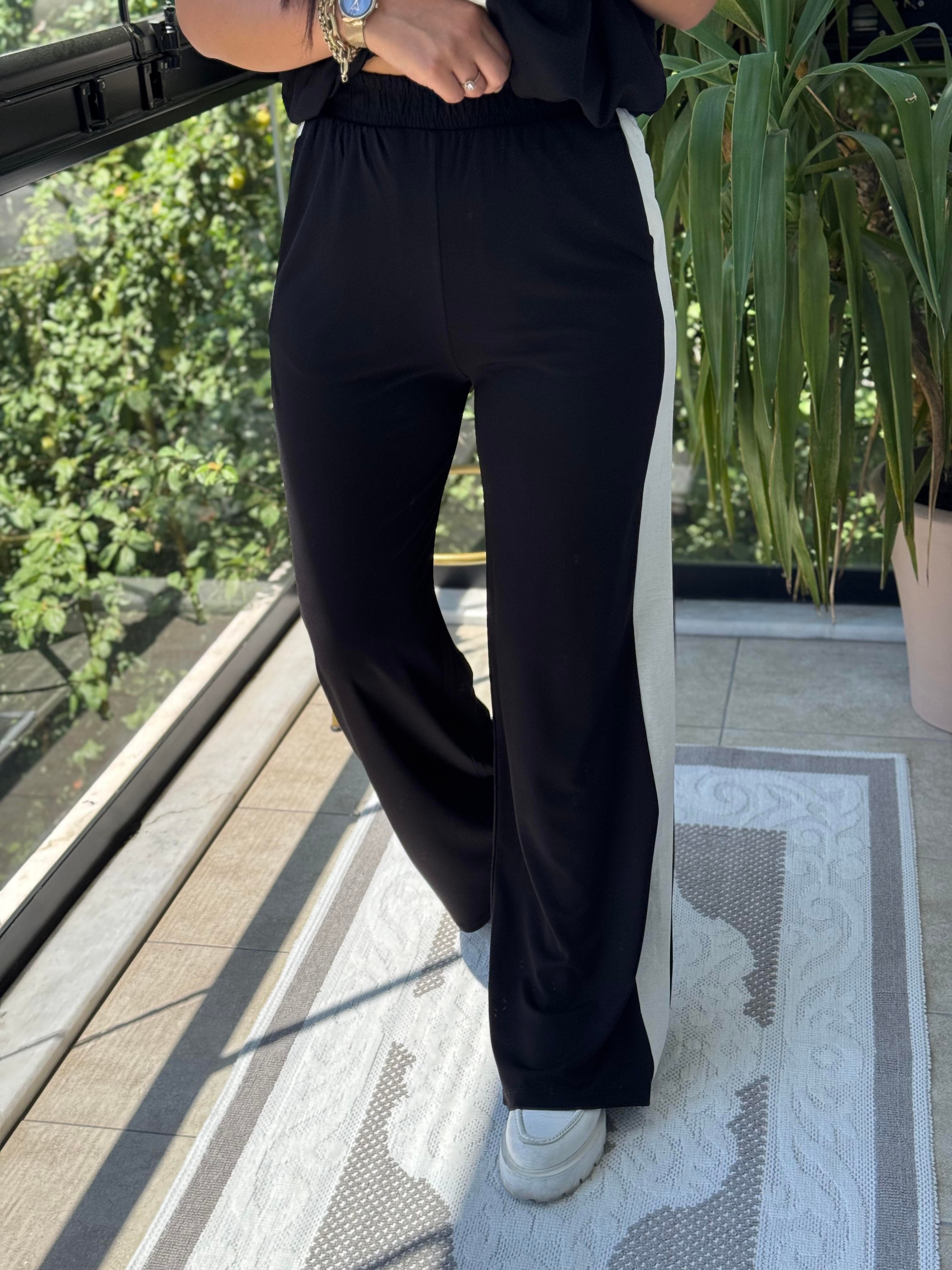 Fermuarlı İnce Modal Takım Siyah