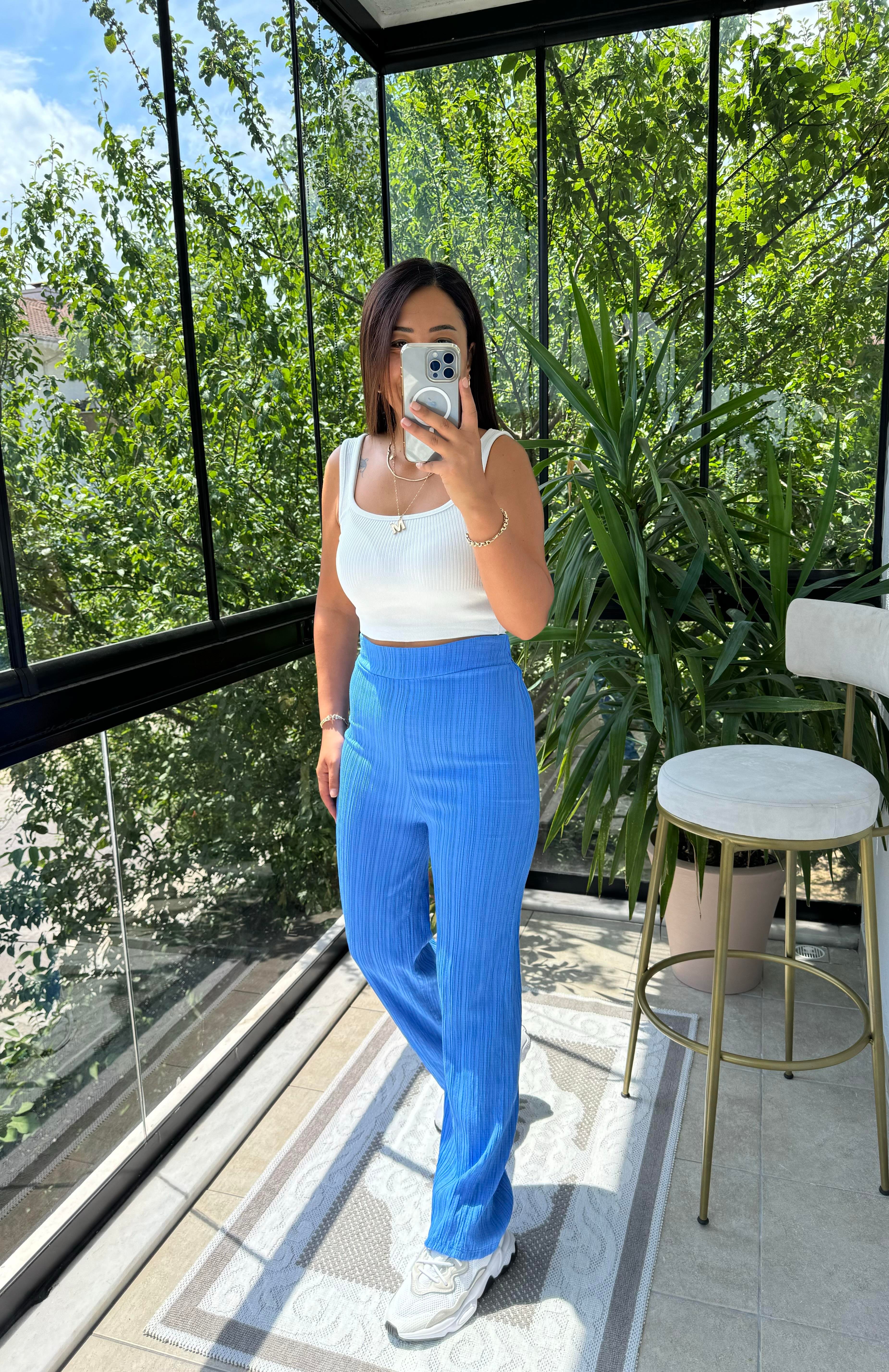 Fitilli Pantolon Mavi