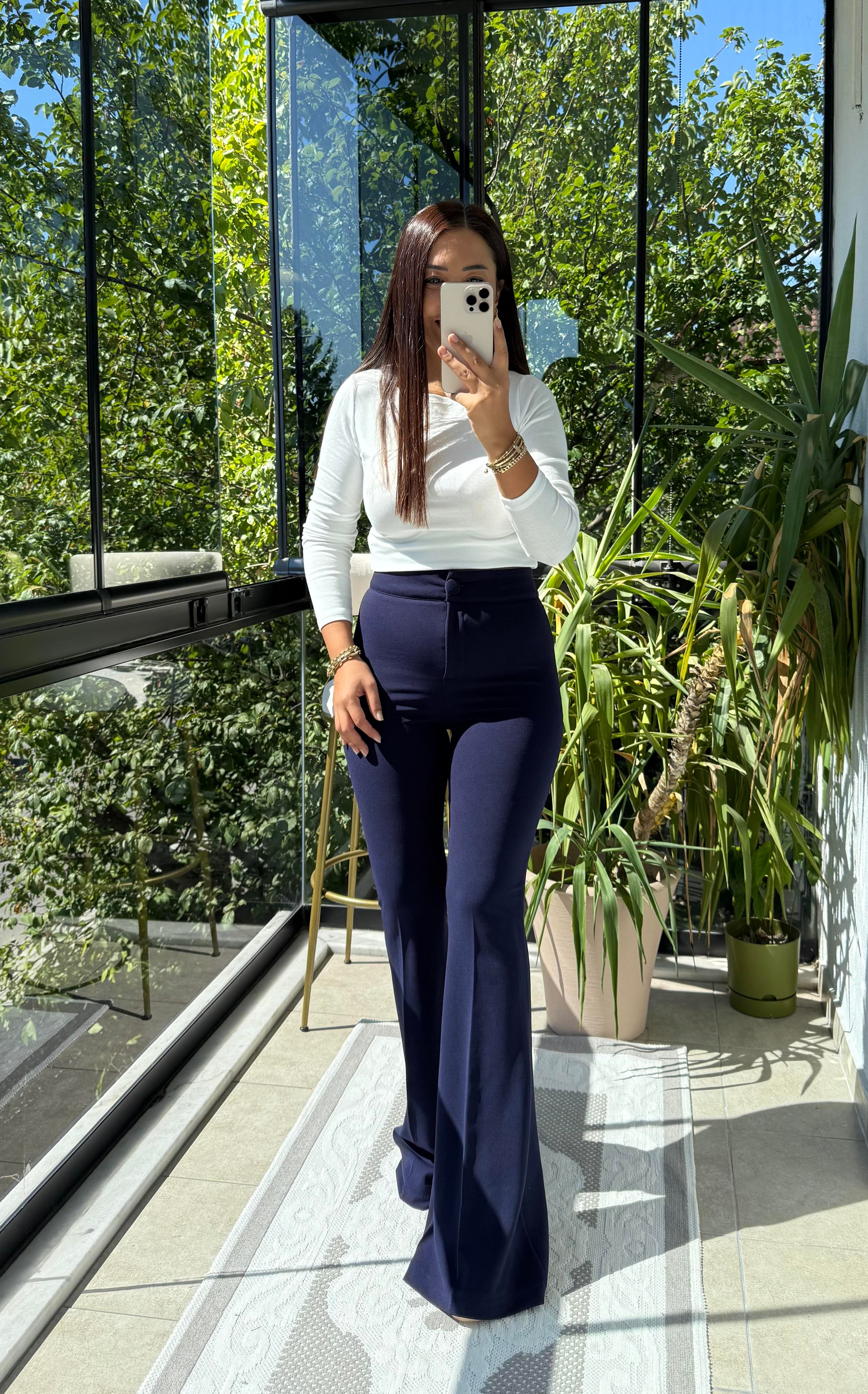 İspanyol Kumaş Pantolon Lacivert