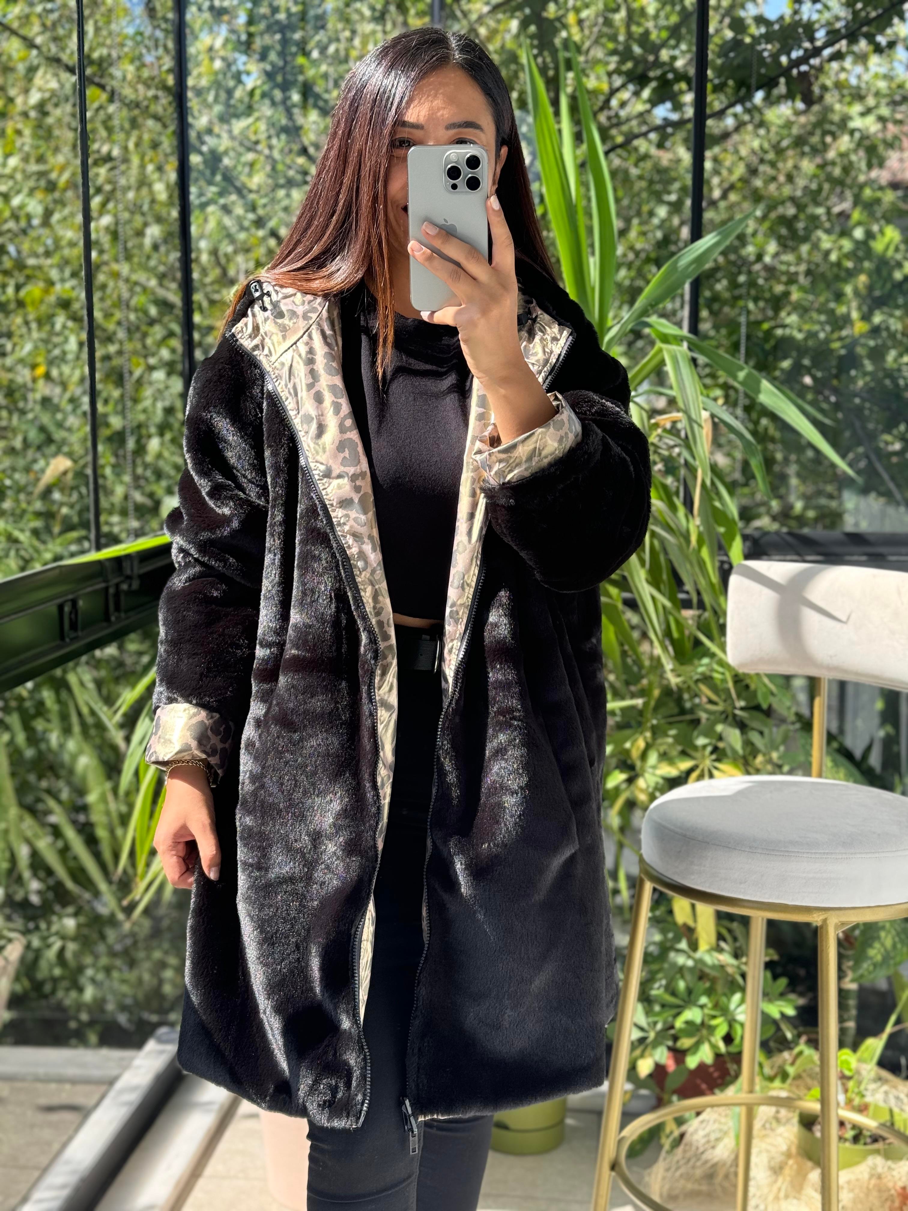 İthal Çift Taraflı Leoparlı Kaban 