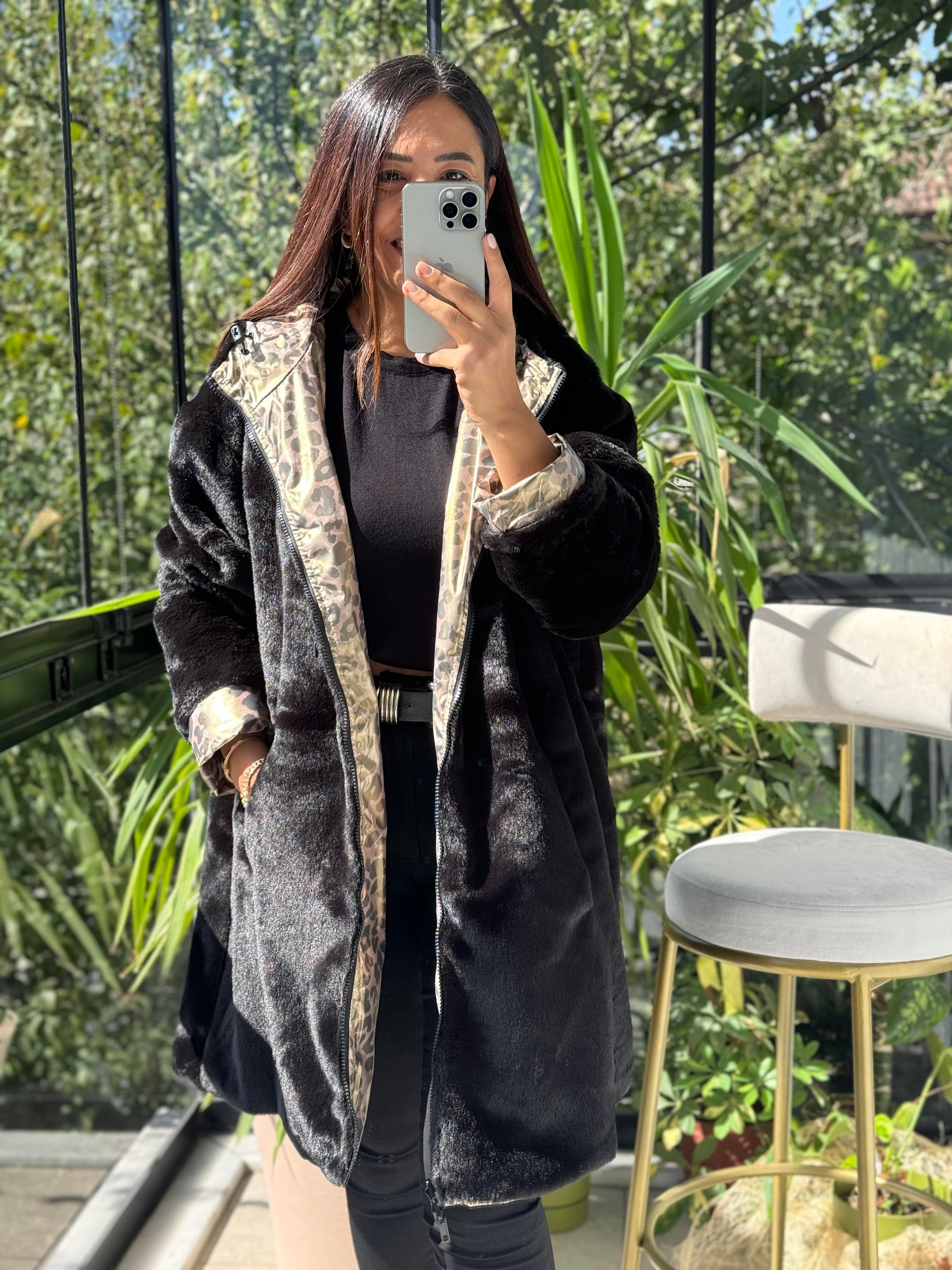 İthal Çift Taraflı Leoparlı Kaban 
