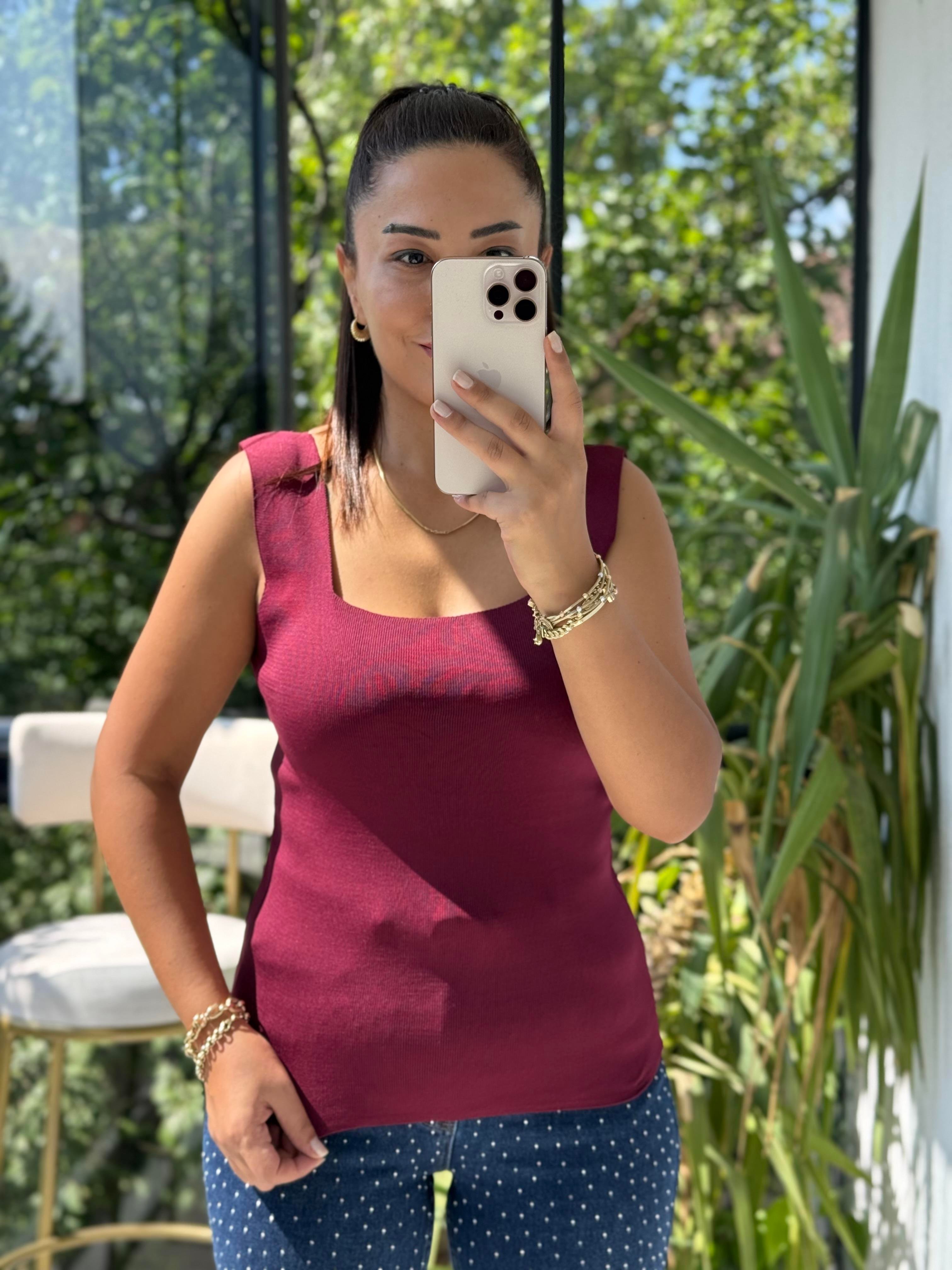 Kare Yaka Atlet Bordo