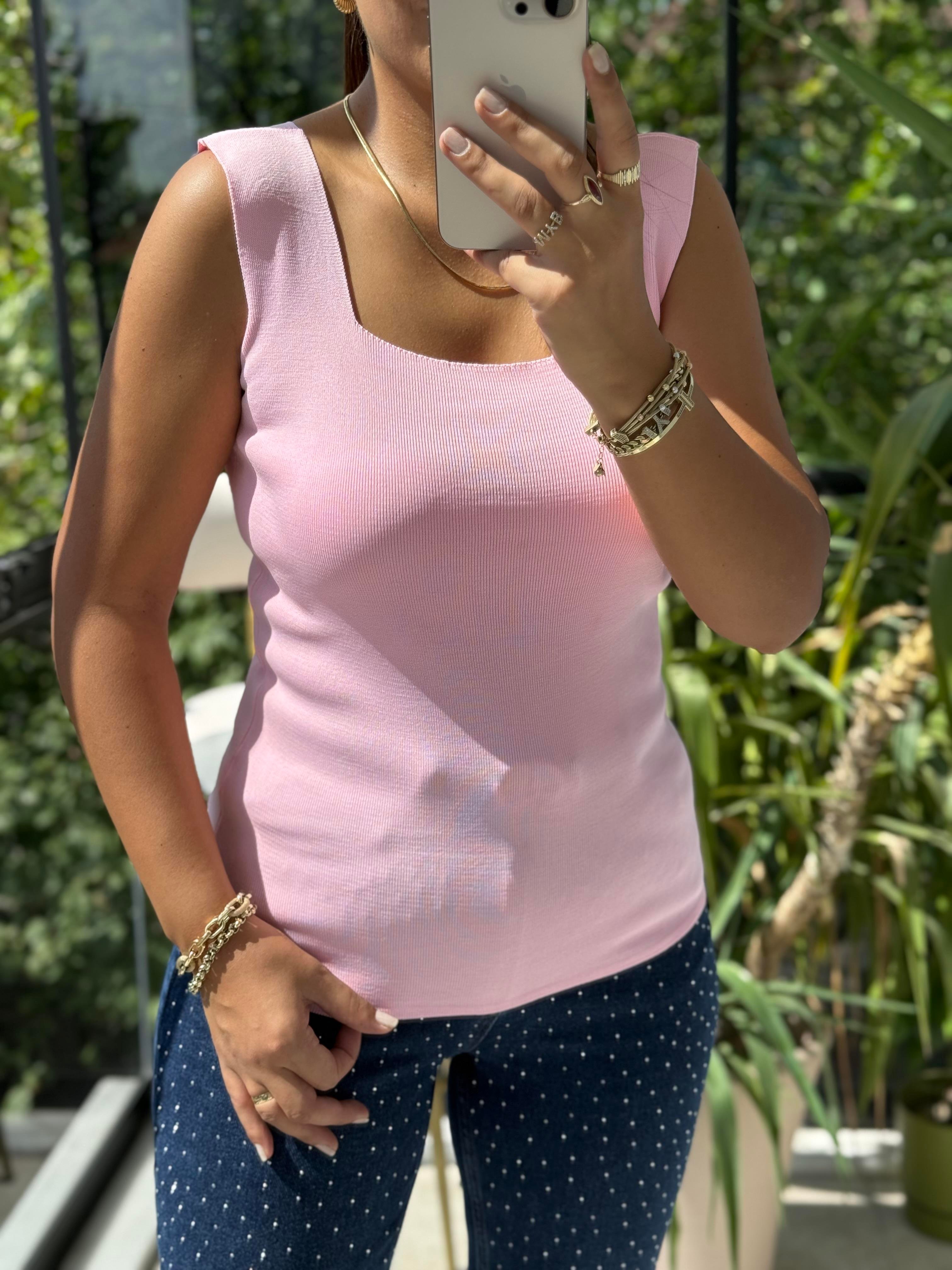 Kare Yaka Atlet Pembe