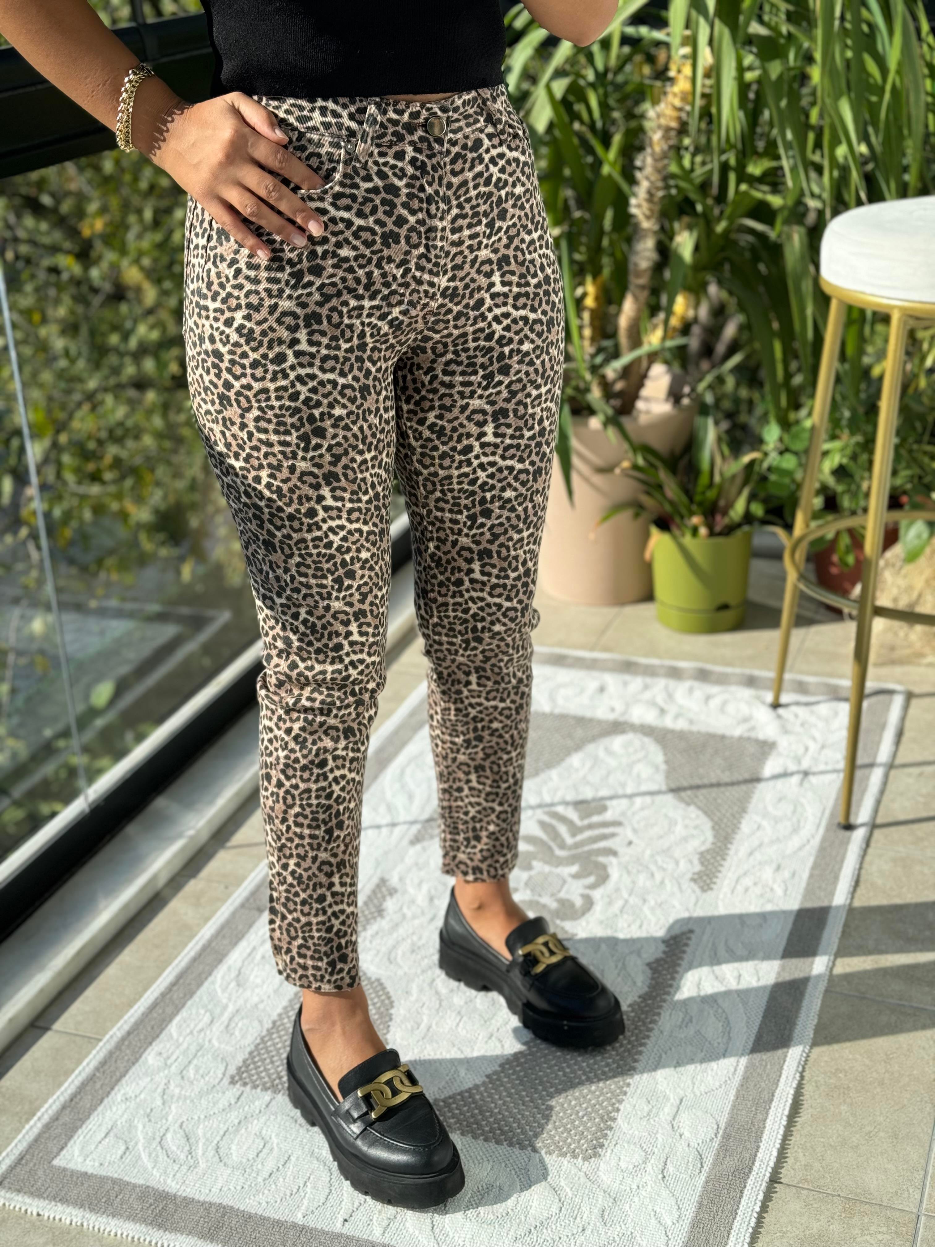 Kesik Paça Lüx Seri Jean Leopar