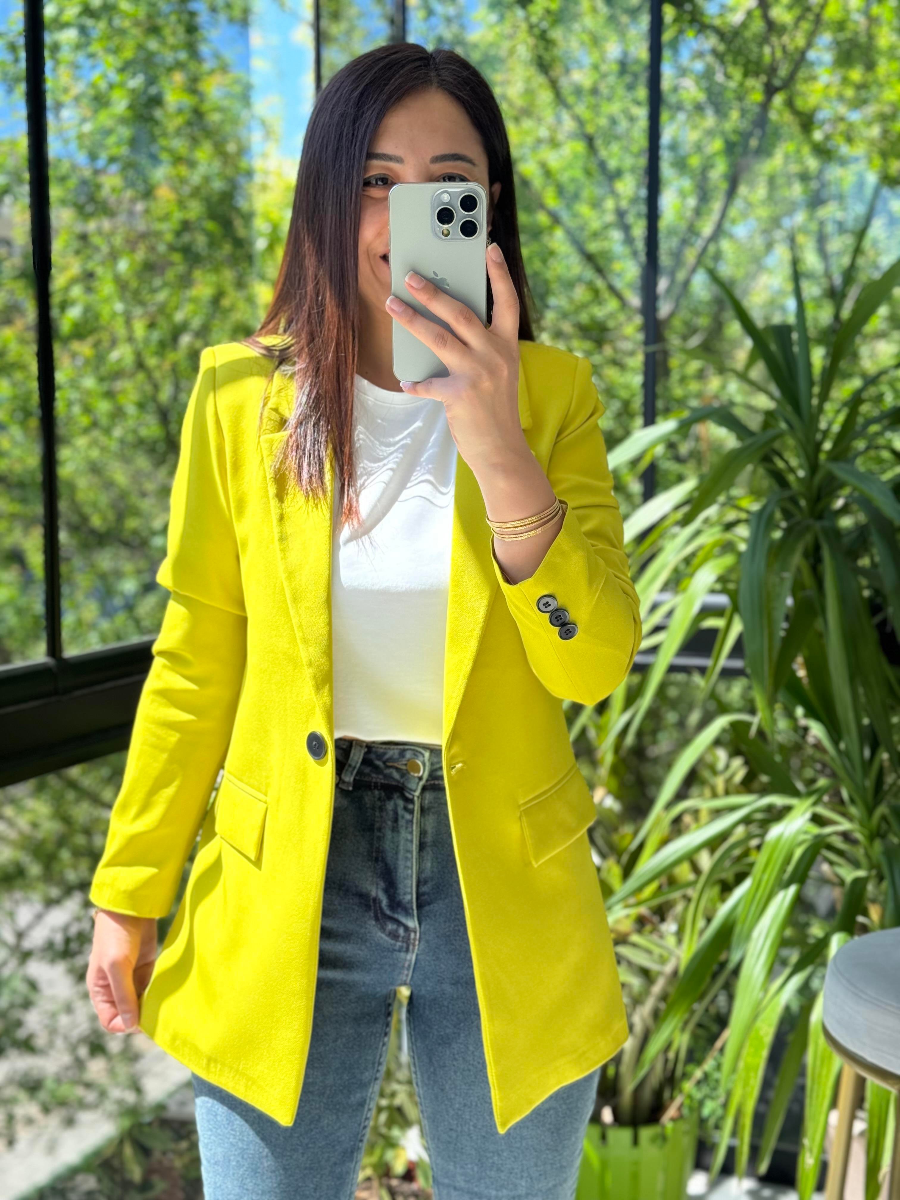Kivi Tek Düğme Blazer Ceket