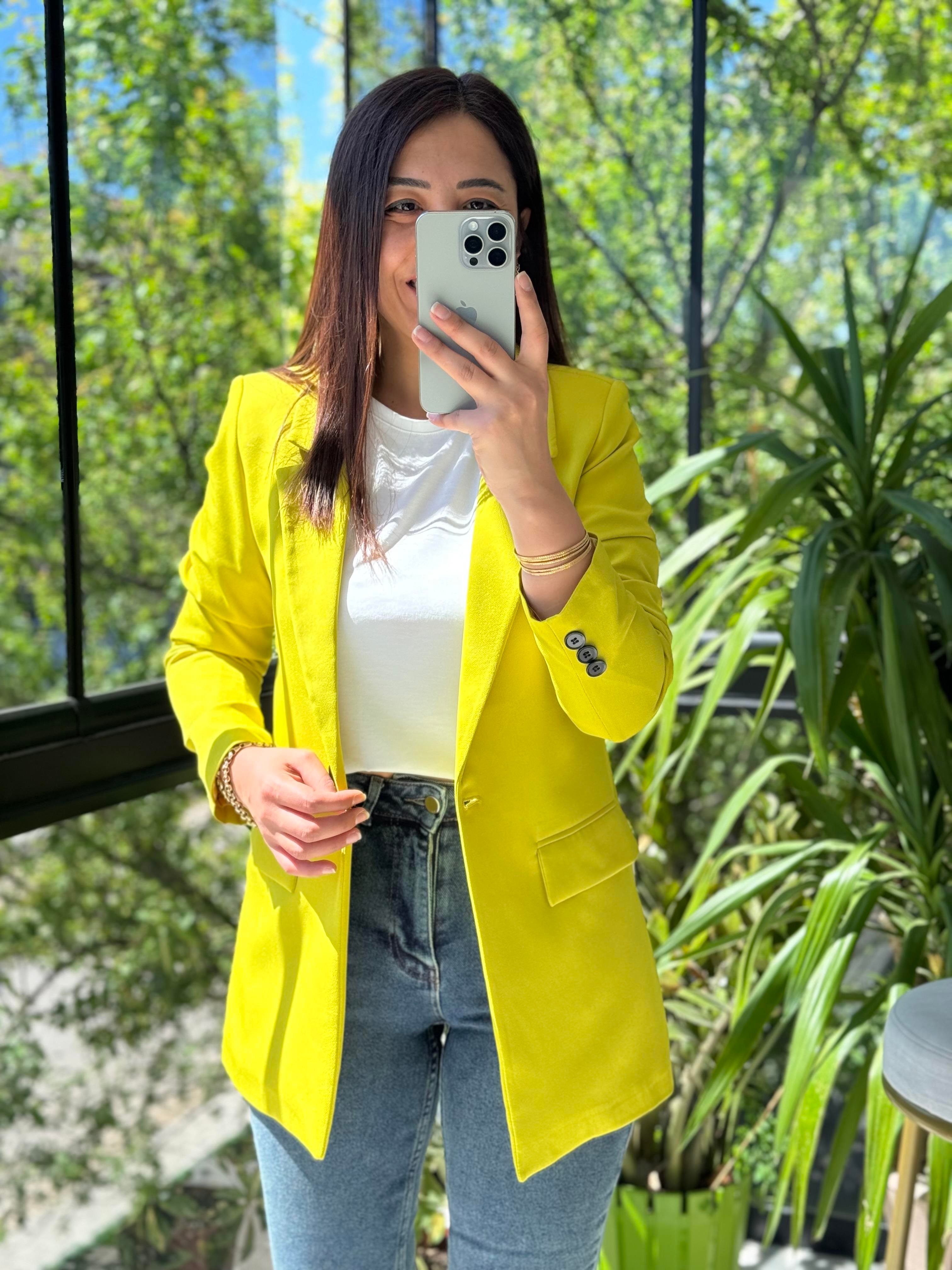 Kivi Tek Düğme Blazer Ceket