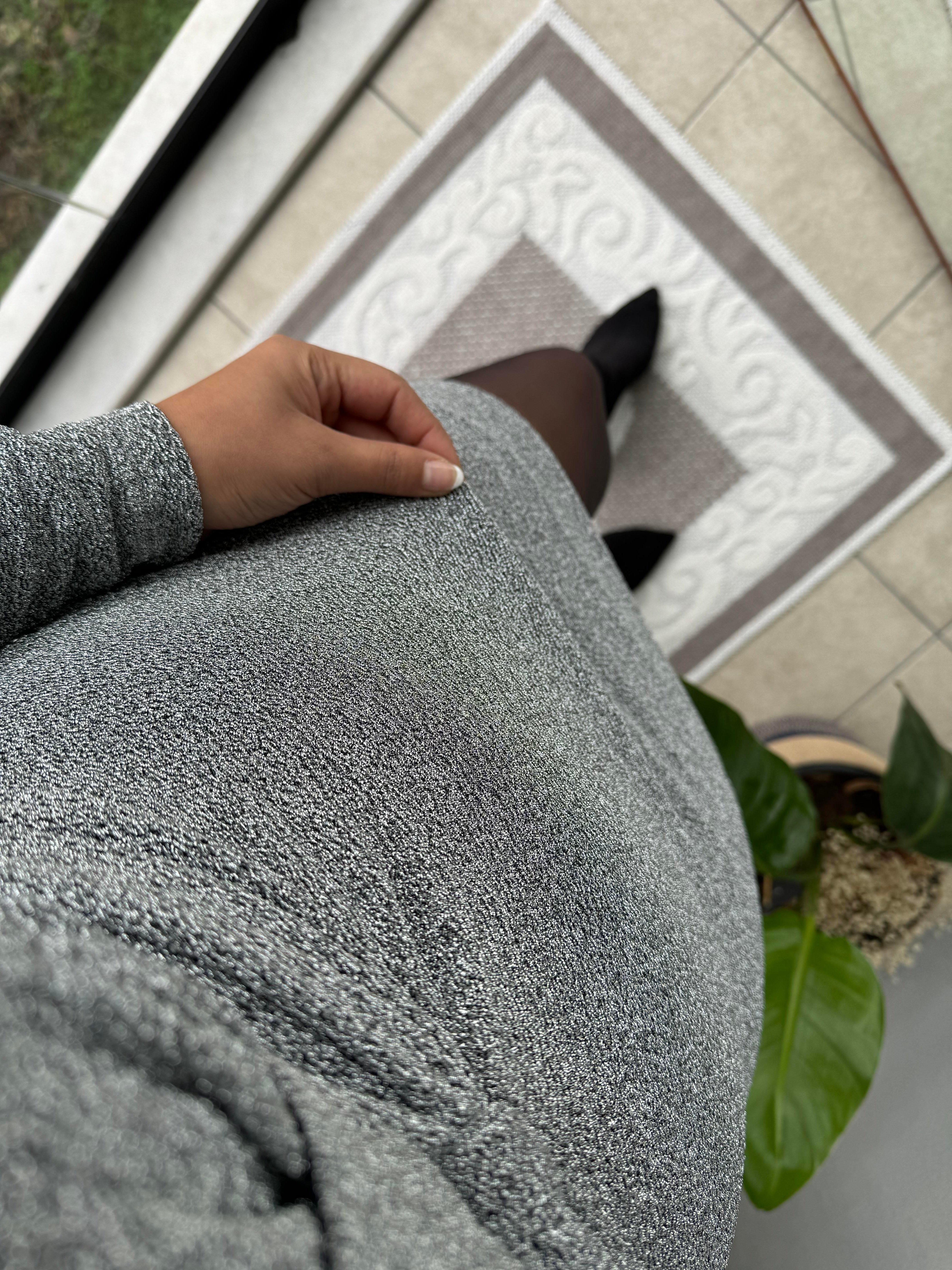 Kruvaze Mini Elbise Gri