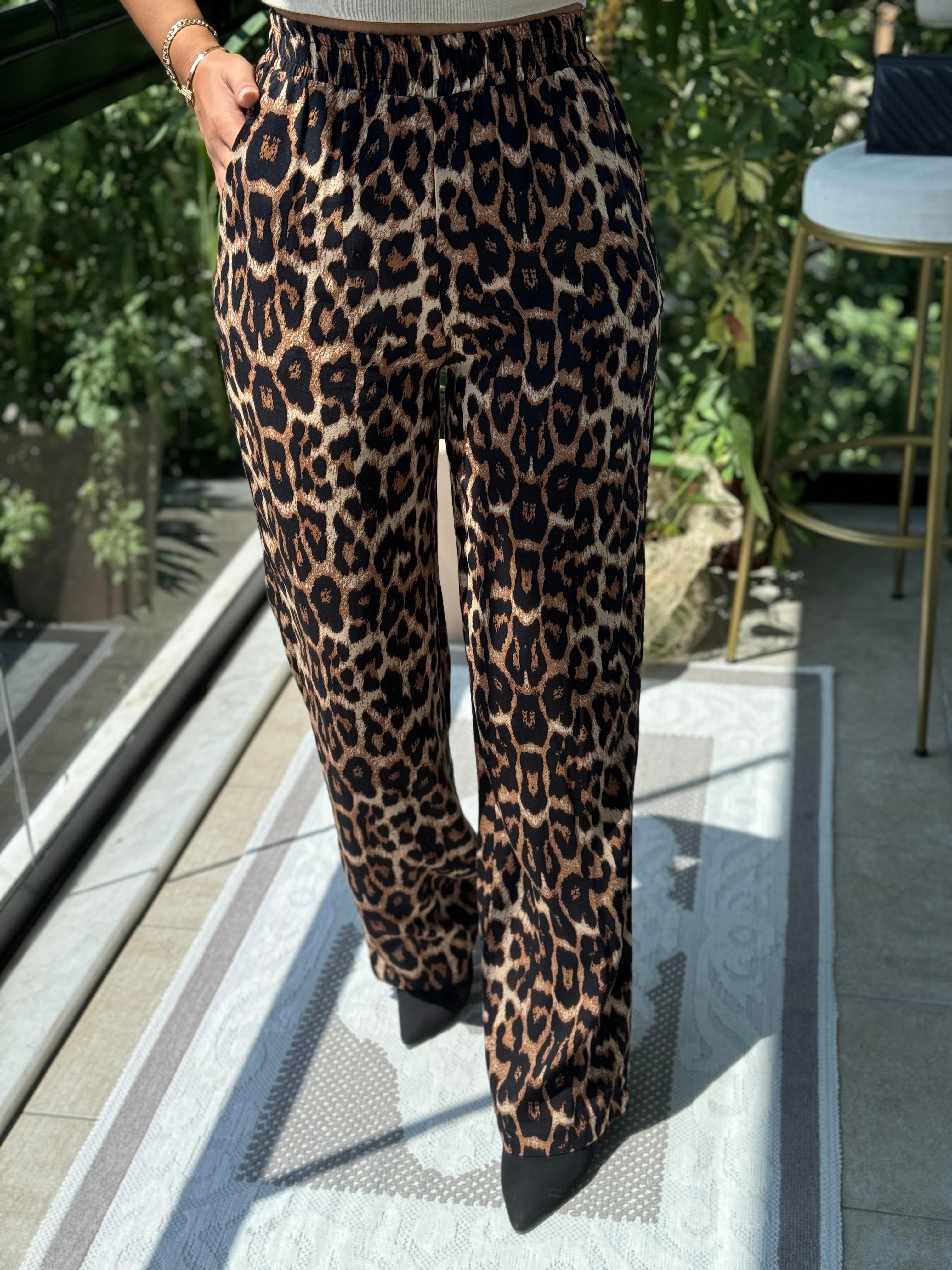 Leopar Desenli Pantolon 