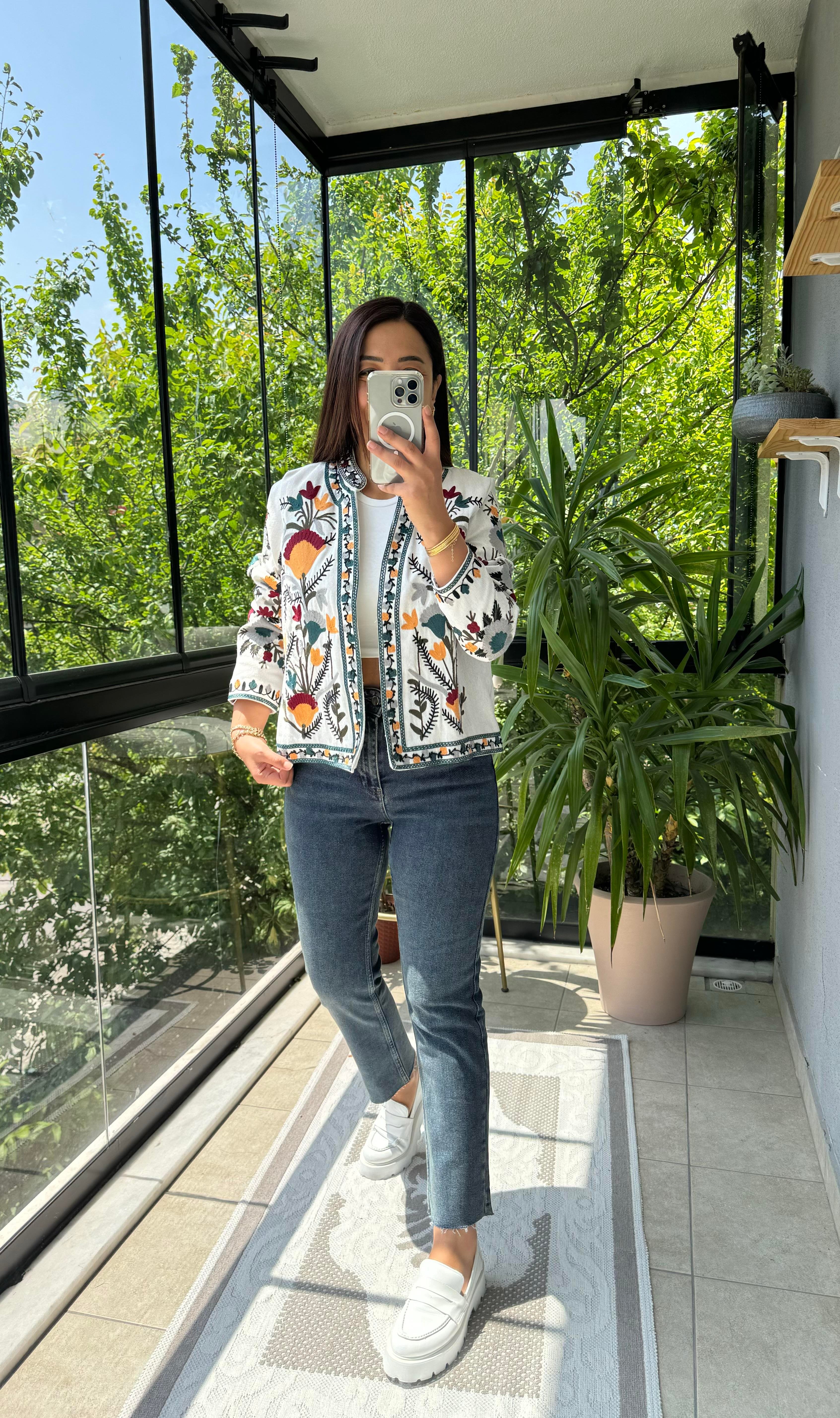 Lüx İşlemeli Ceket Renkli