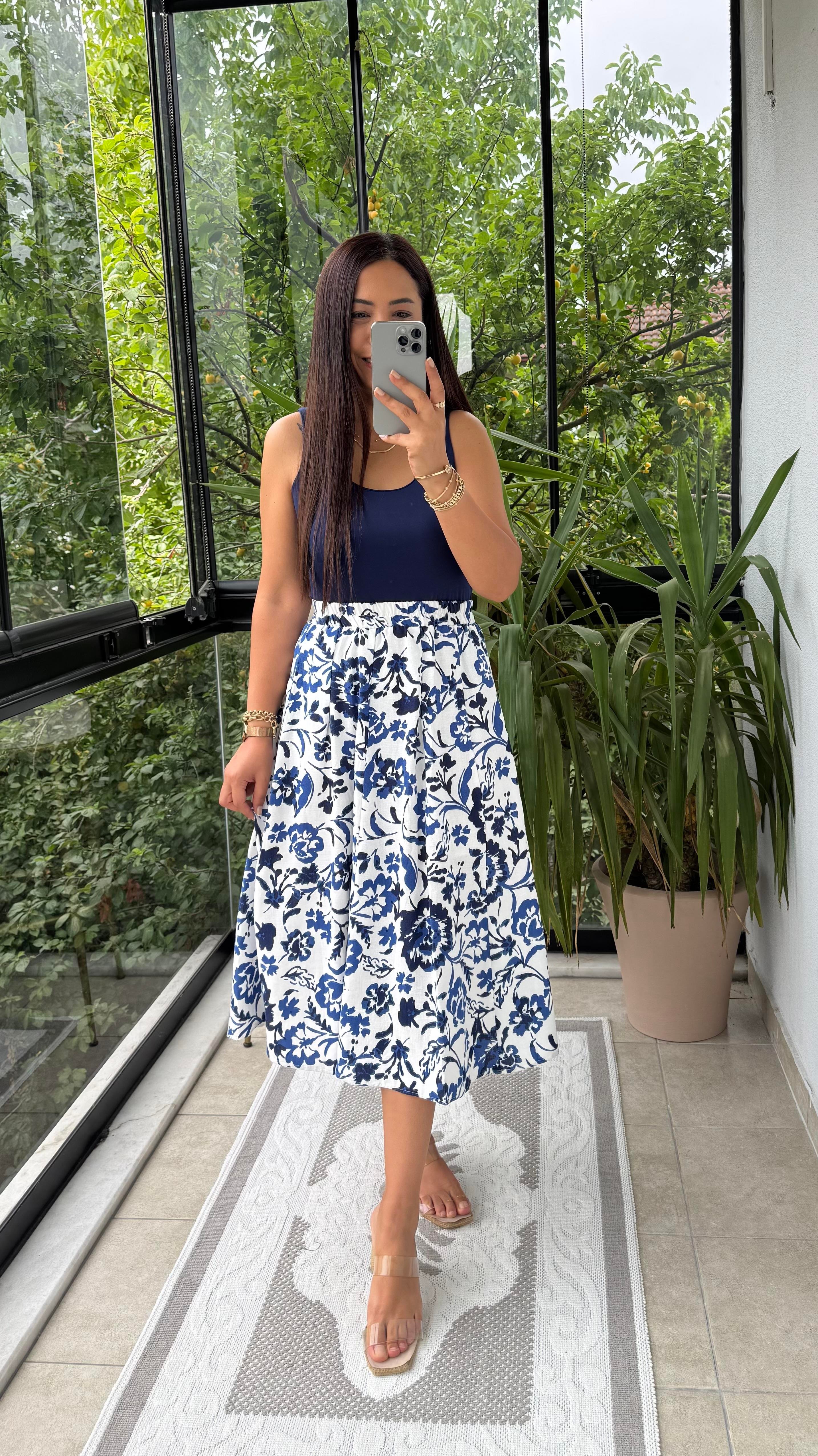 Midiboy Keten Etek Mavi