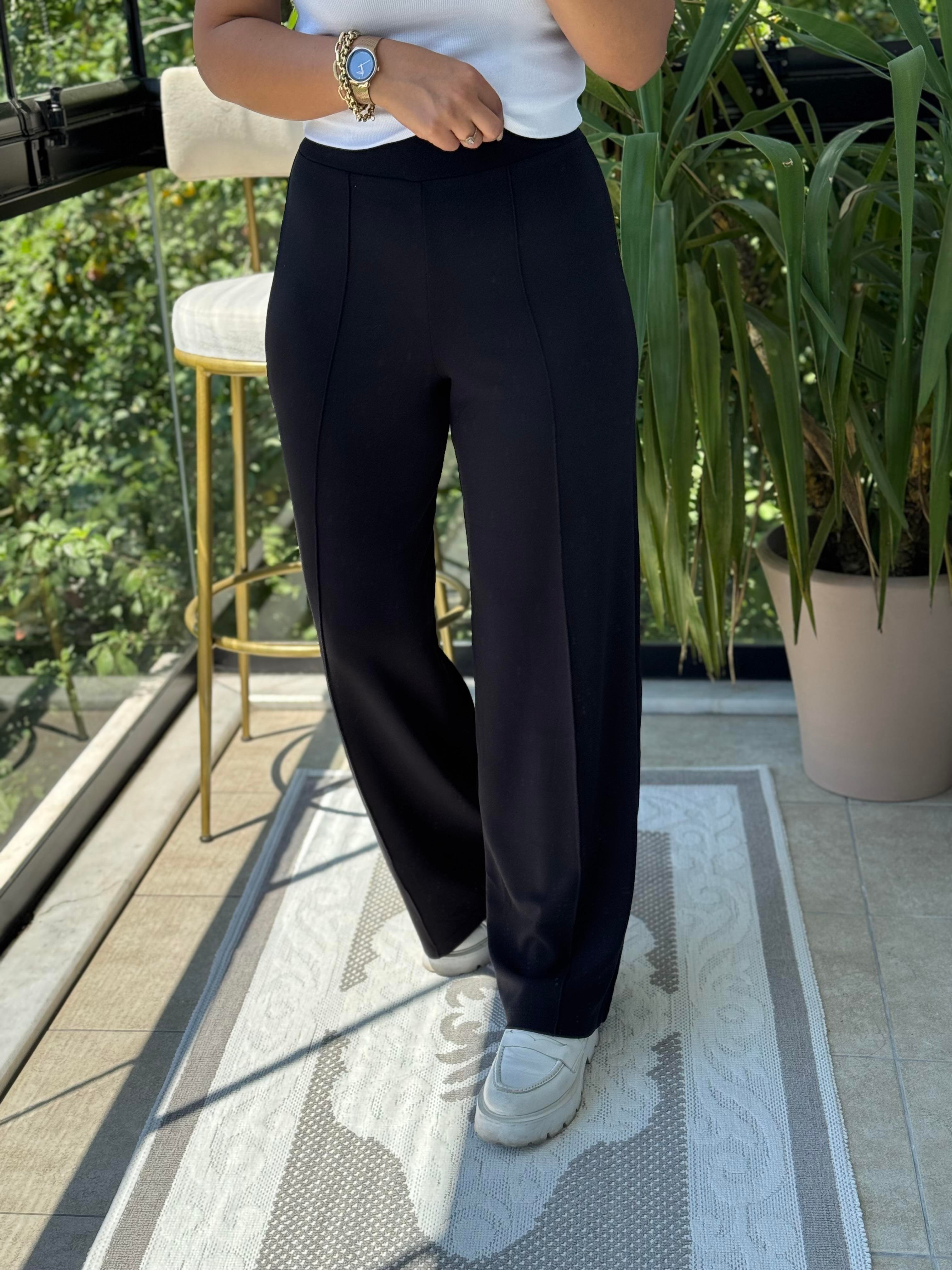 Modal Bol Paça Pantolon Füme