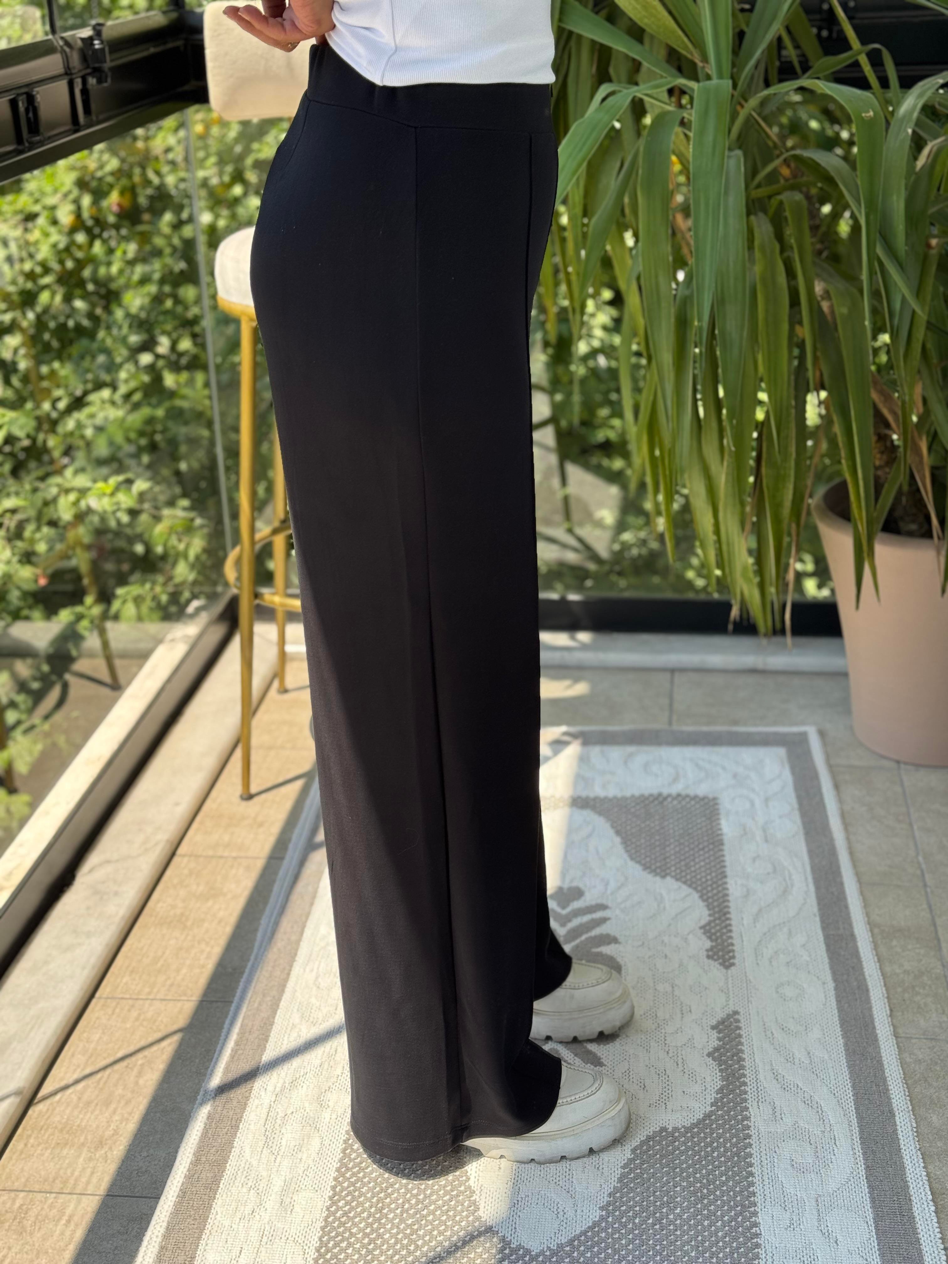 Modal Bol Paça Pantolon Füme