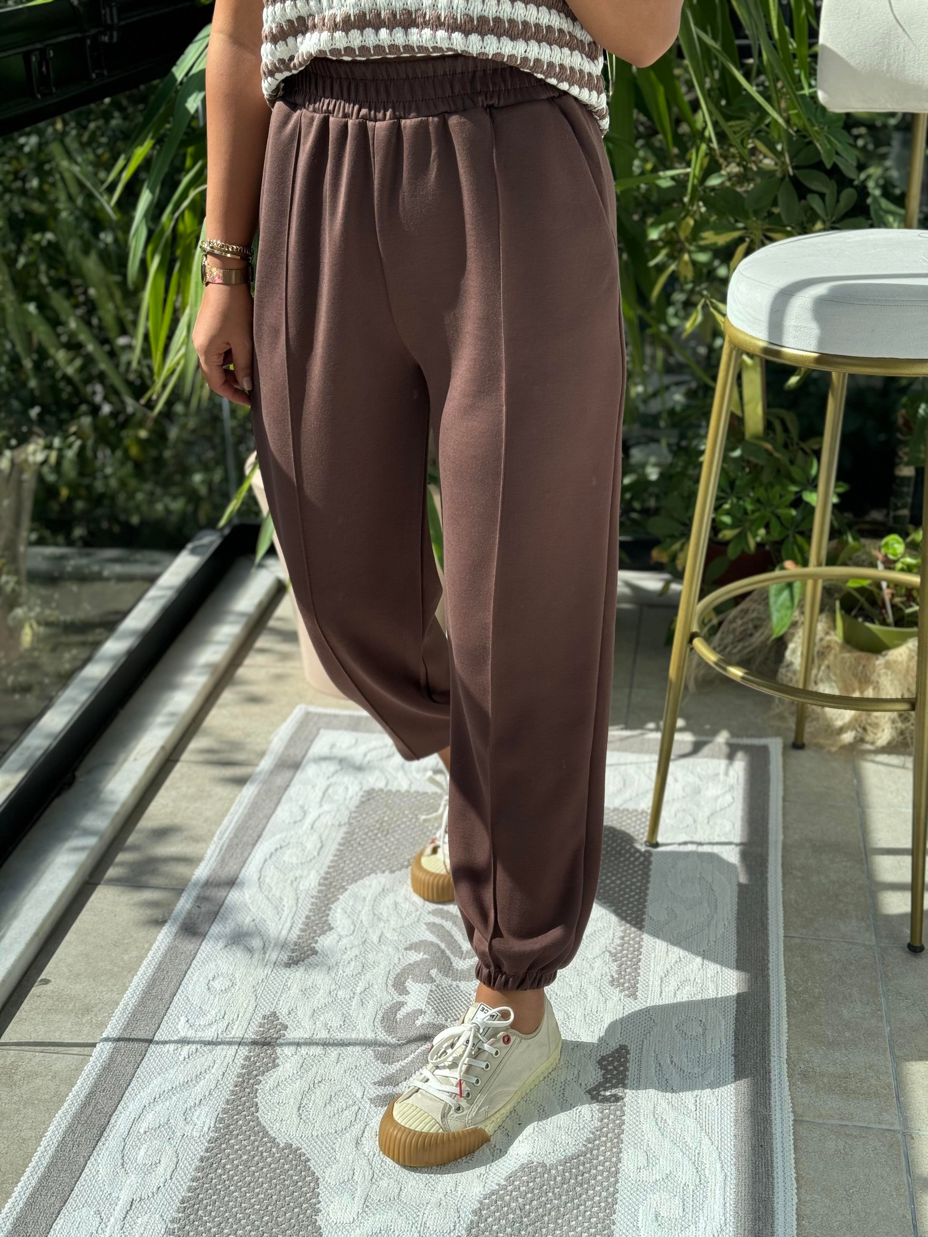 Önü Fitilli Eşofman Kahve