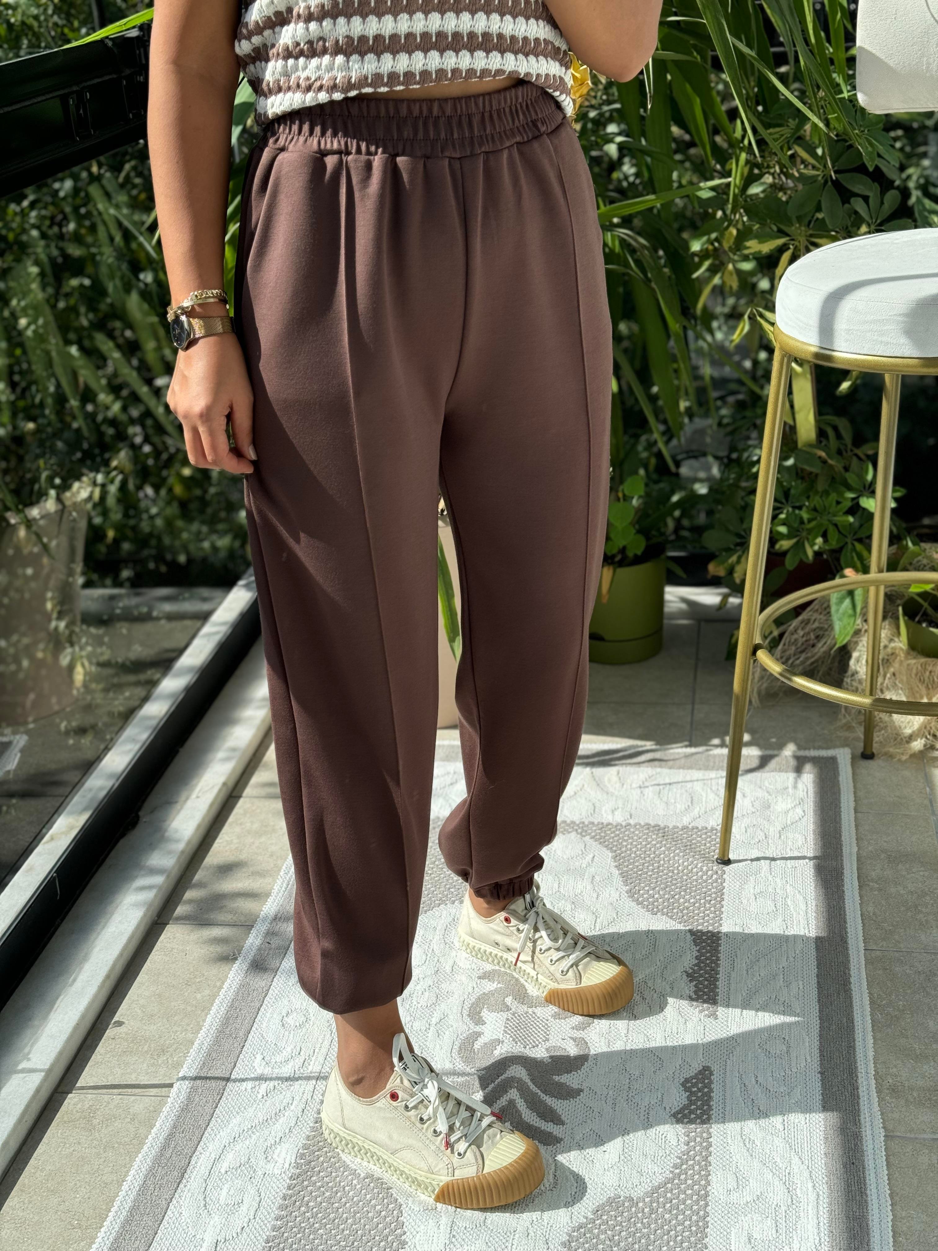 Önü Fitilli Eşofman Kahve