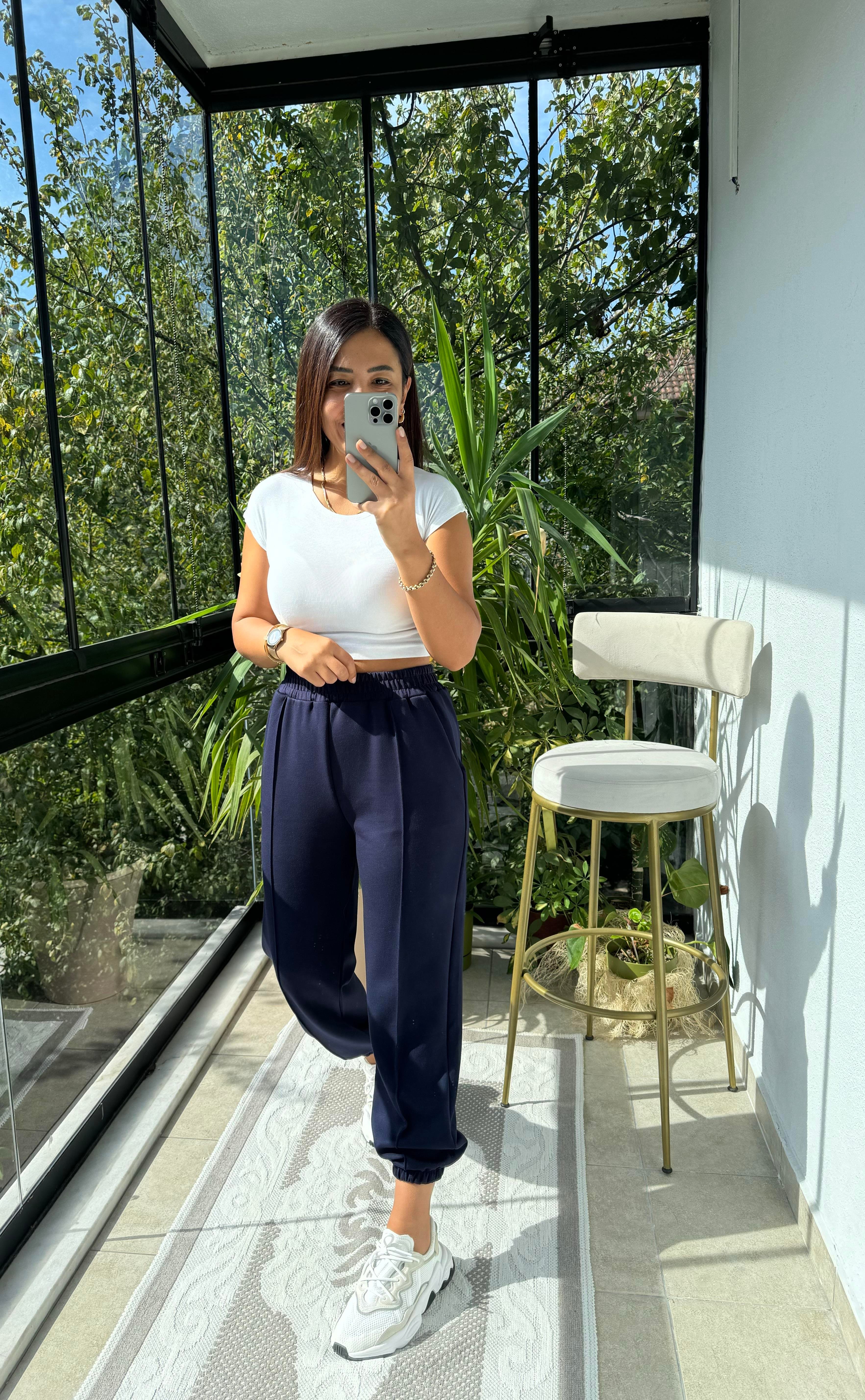 Önü Fitilli Eşofman Lacivert