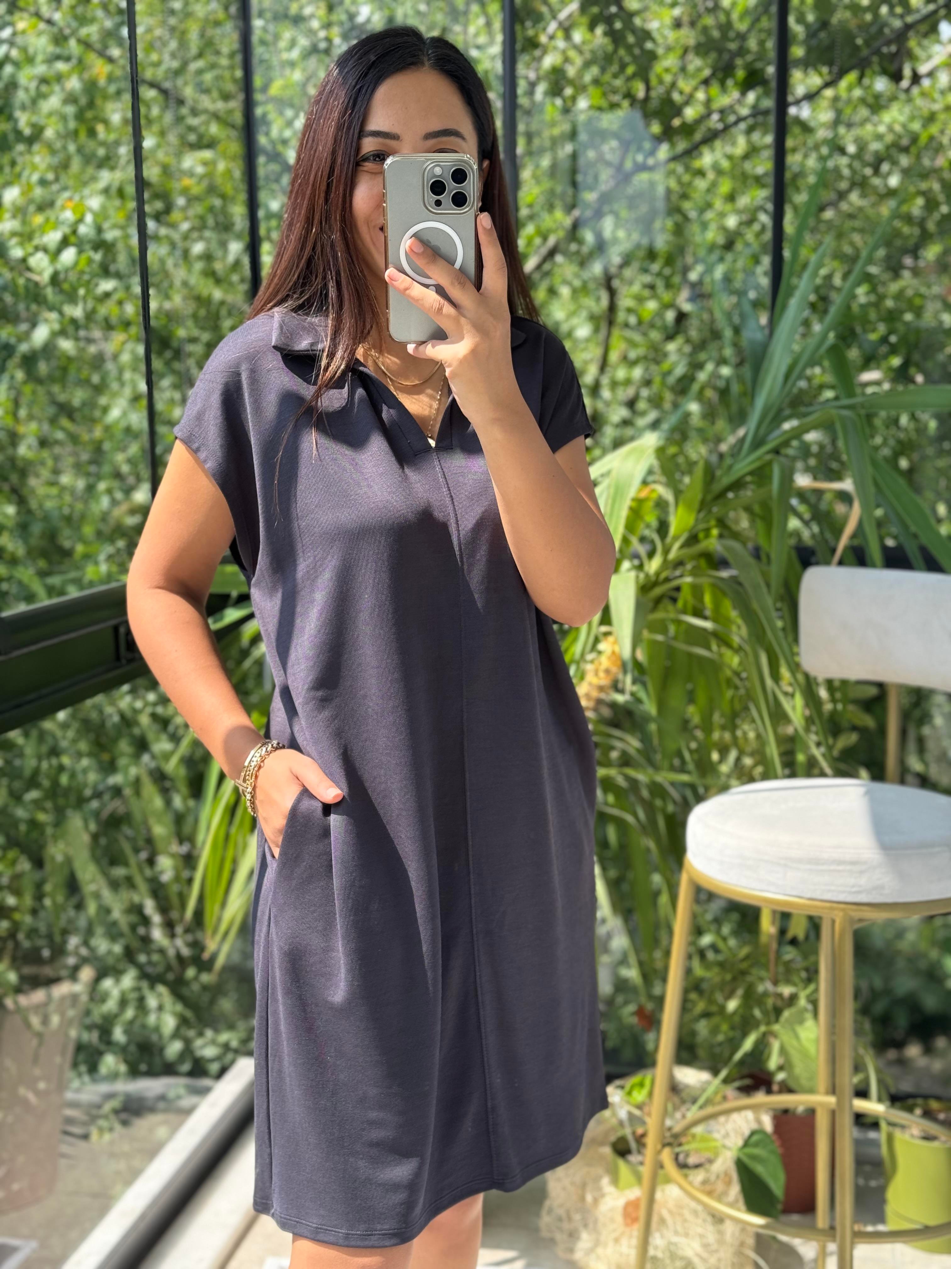 Oversize Elbise Füme 