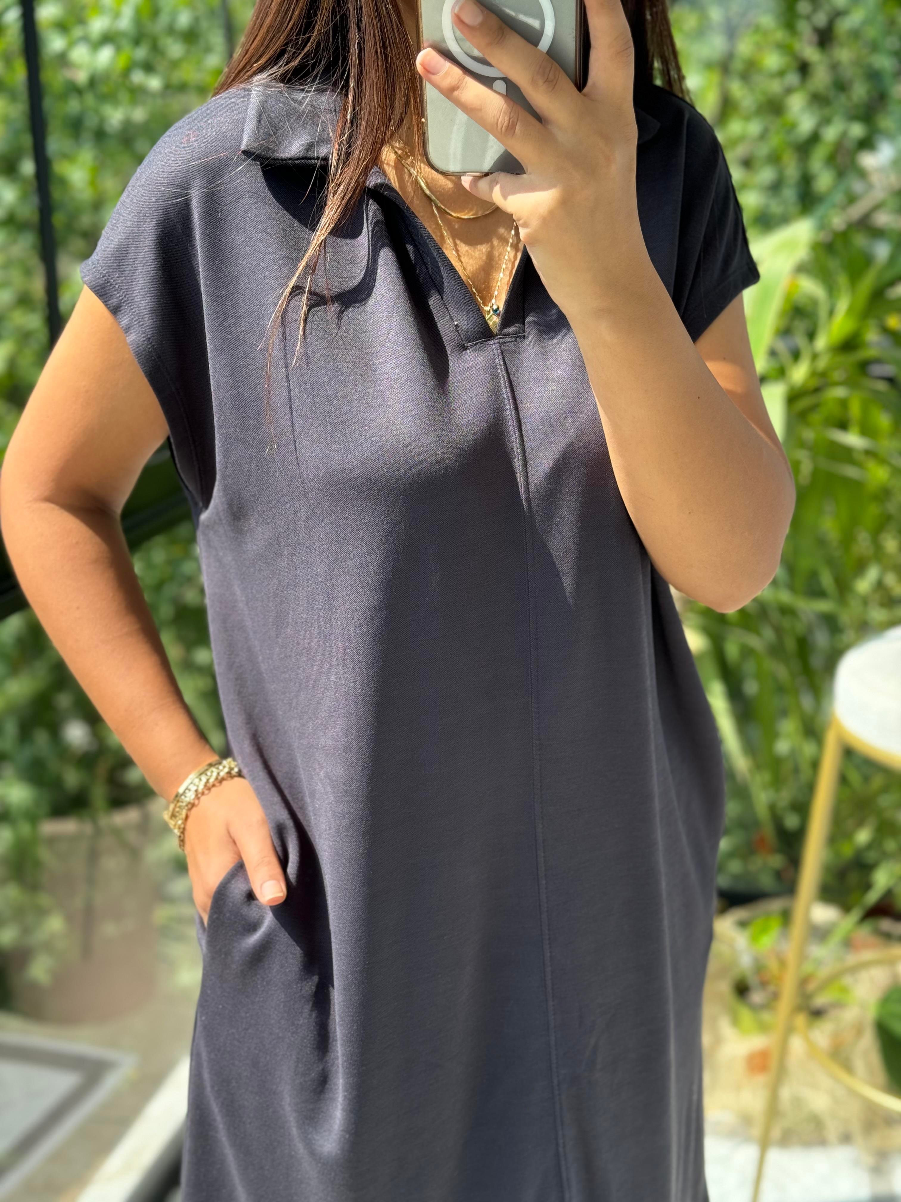 Oversize Elbise Füme 