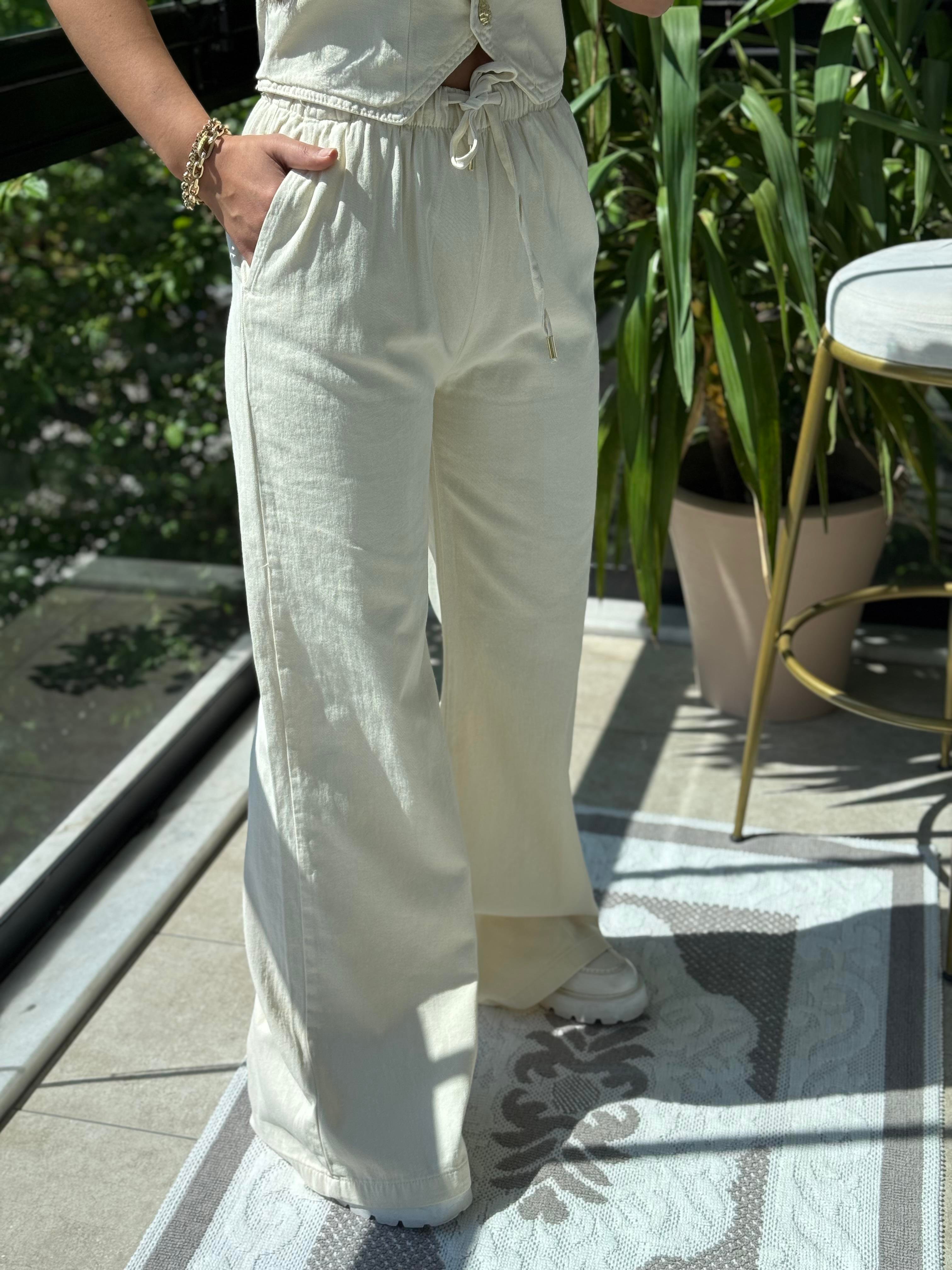 Palazzo Keten Pantolon Bej