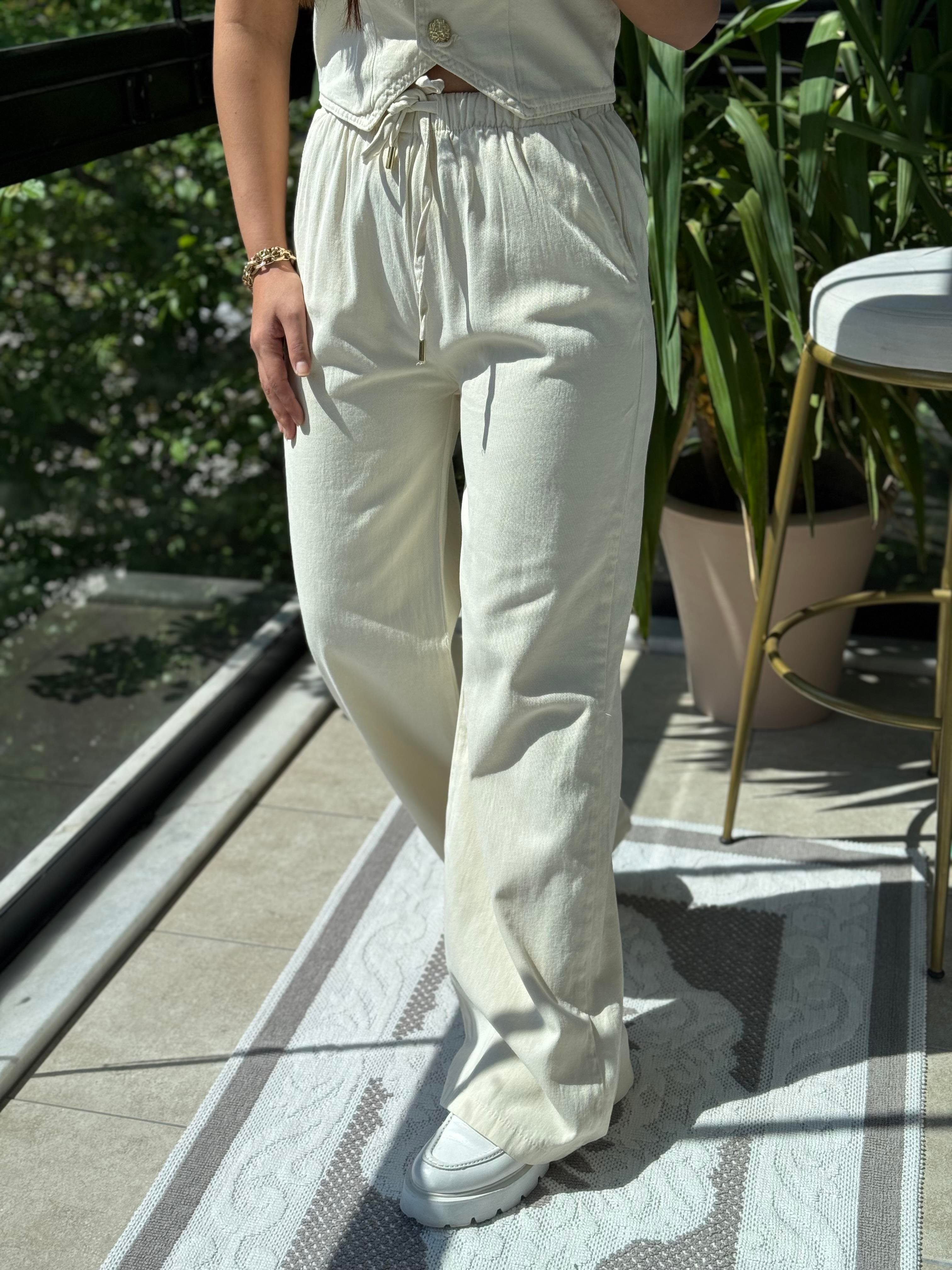 Palazzo Keten Pantolon Bej