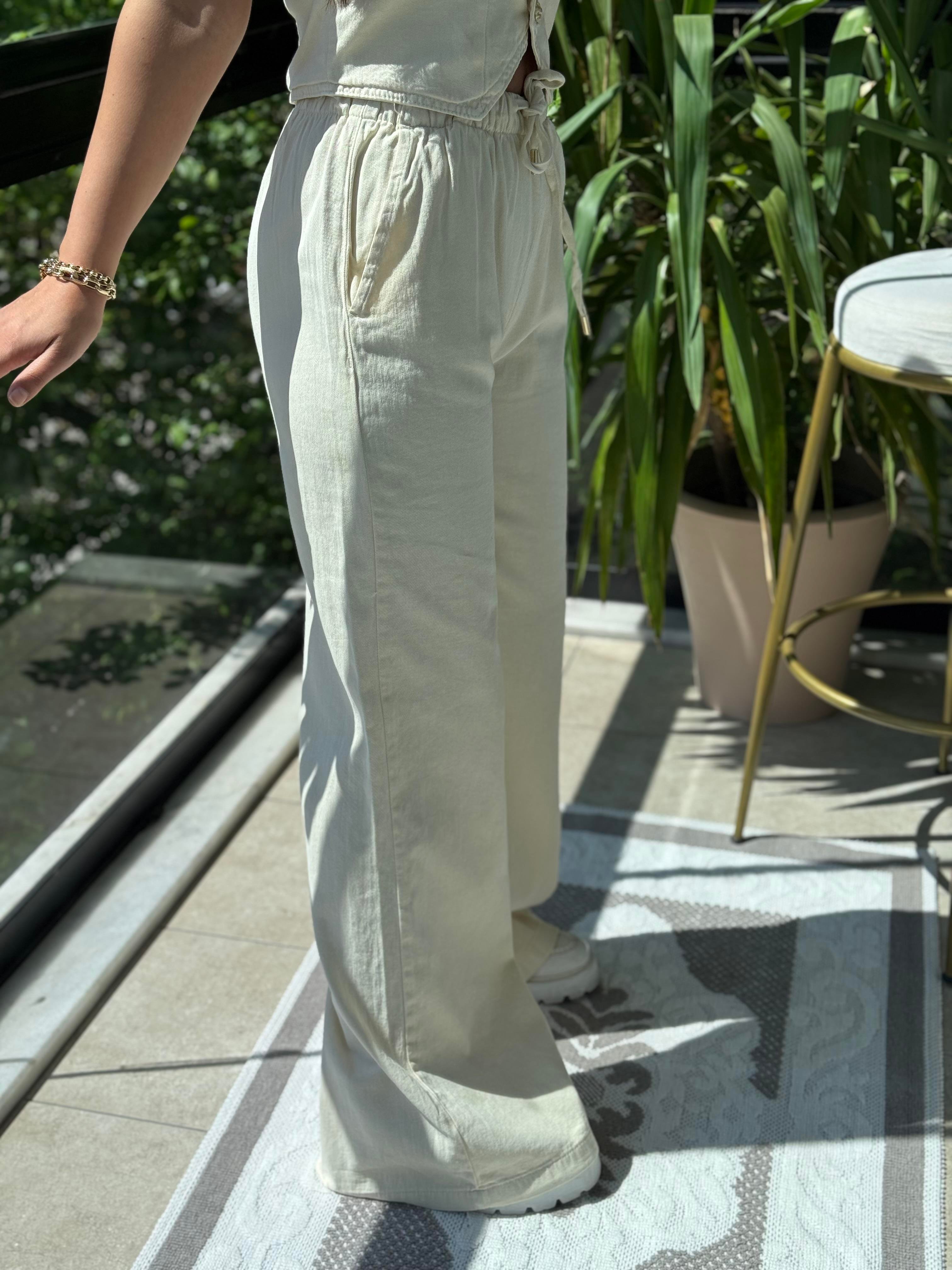 Palazzo Keten Pantolon Bej